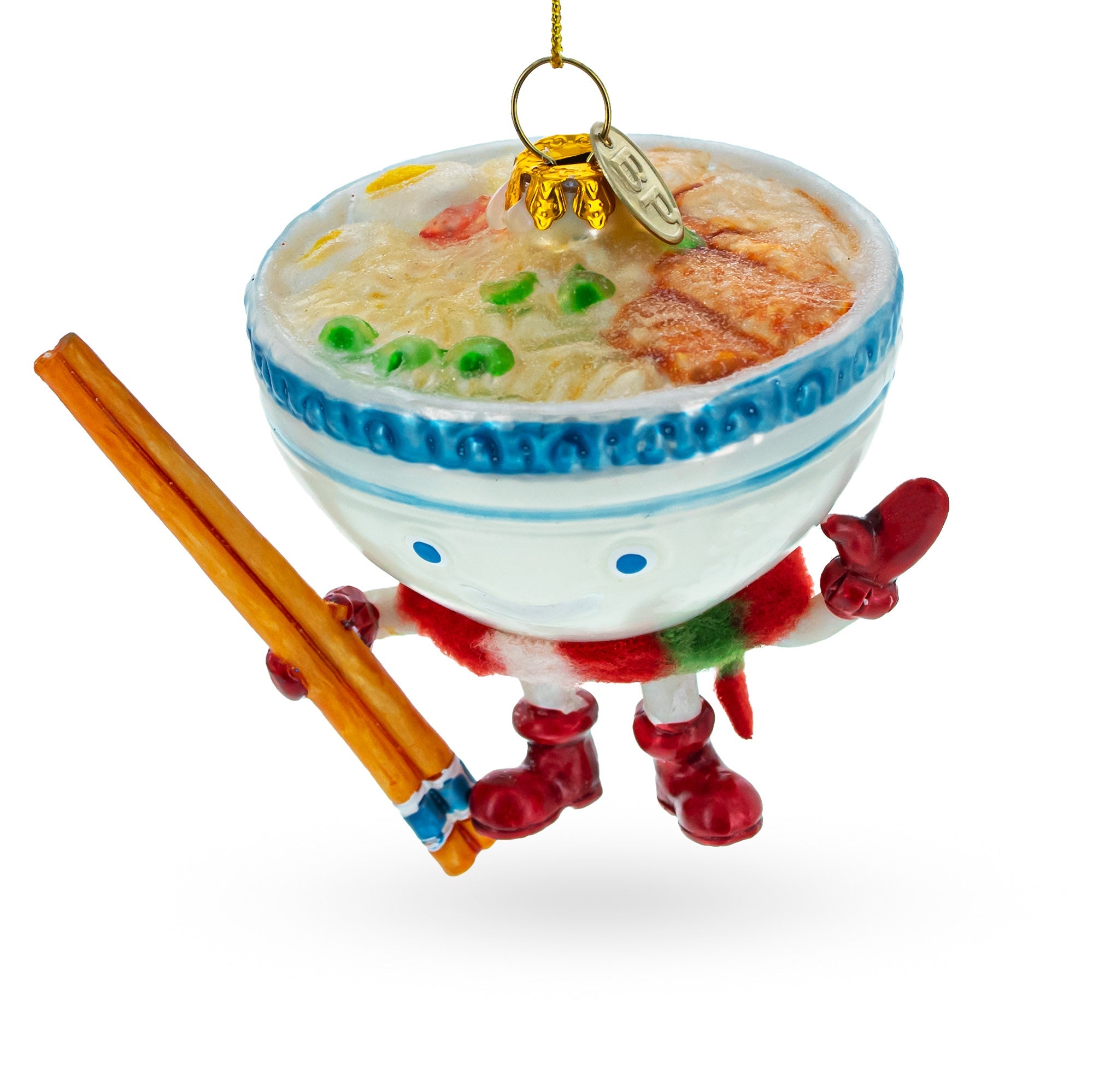 Ramen Bowl With Chopsticks - Blown Glass Christmas Ornament