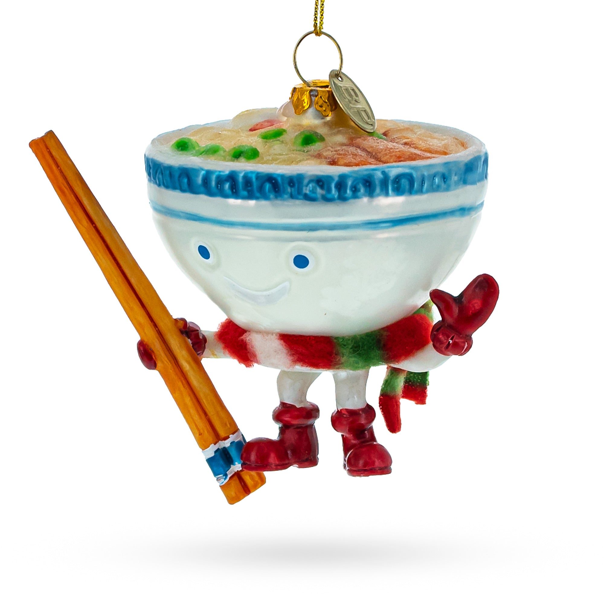 Ramen Bowl With Chopsticks - Blown Glass Christmas Ornament