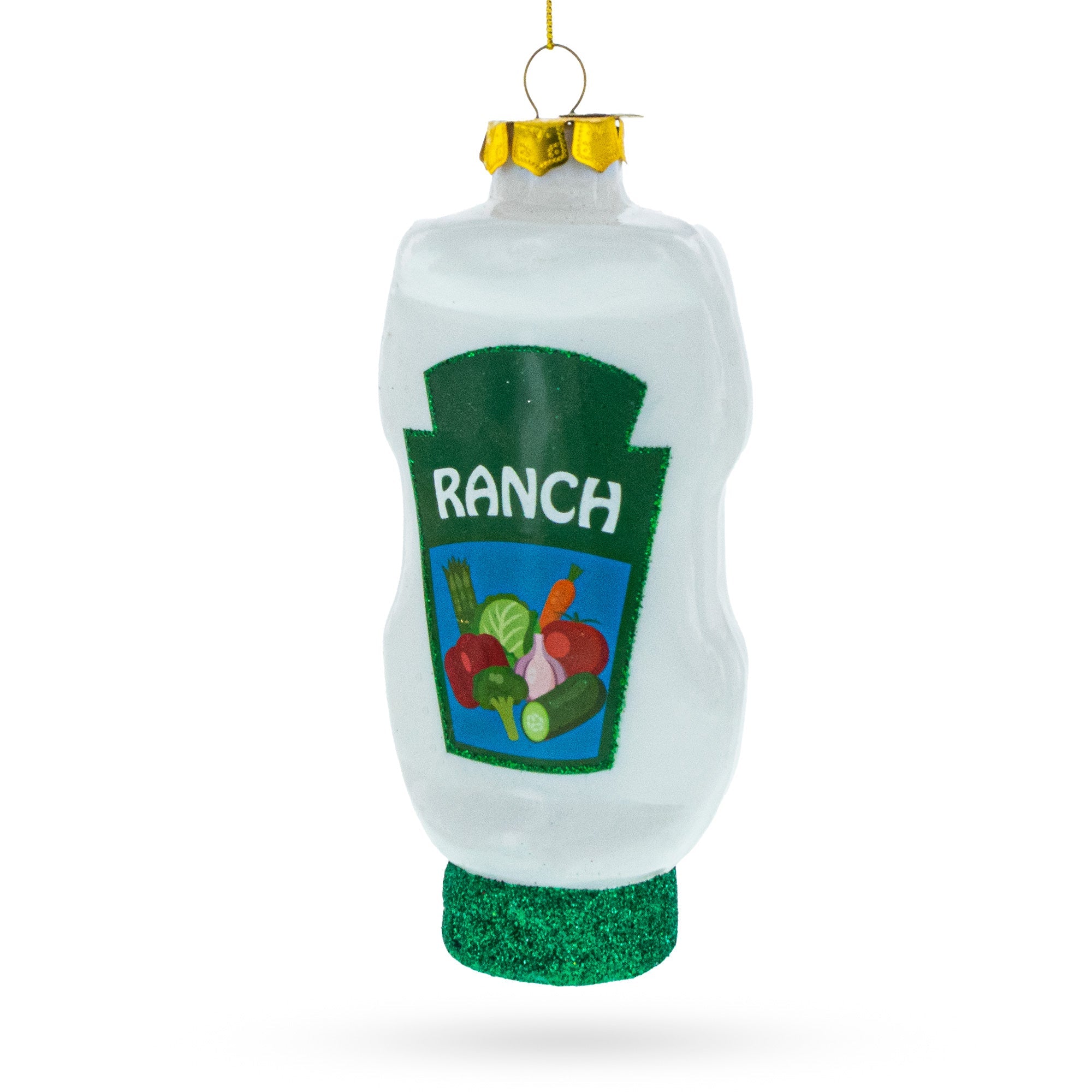 Delicious Ranch Dressing - Blown Glass Christmas Ornament