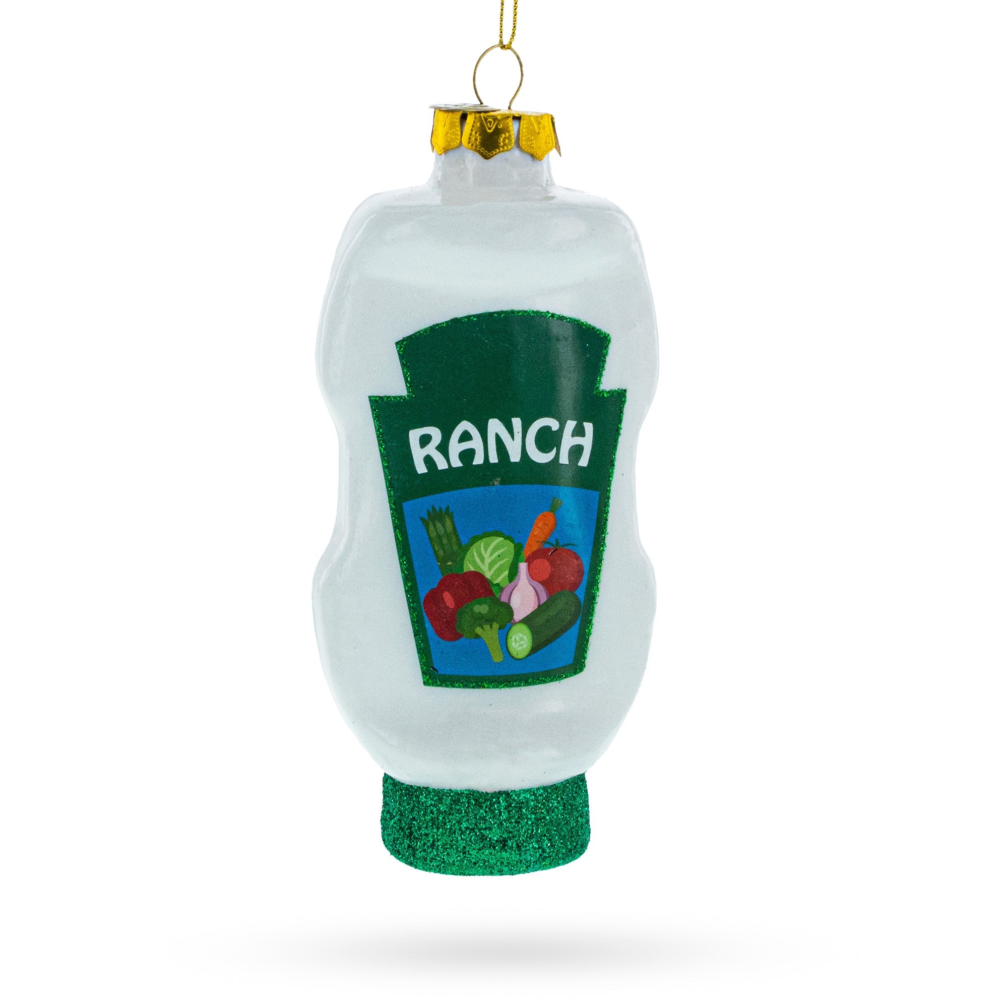 Delicious Ranch Dressing - Blown Glass Christmas Ornament