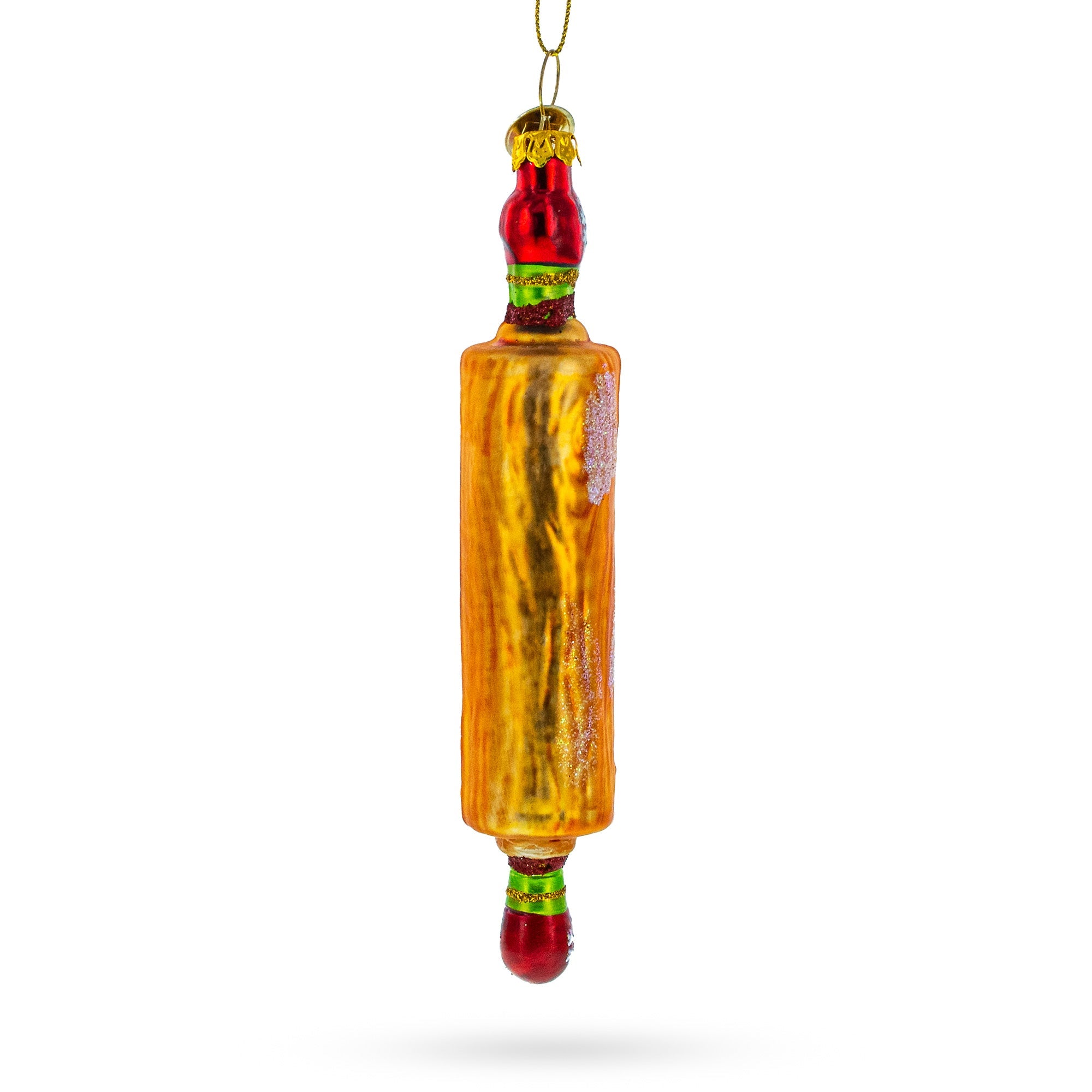 Kitchen Rolling Pin - Blown Glass Christmas Ornament