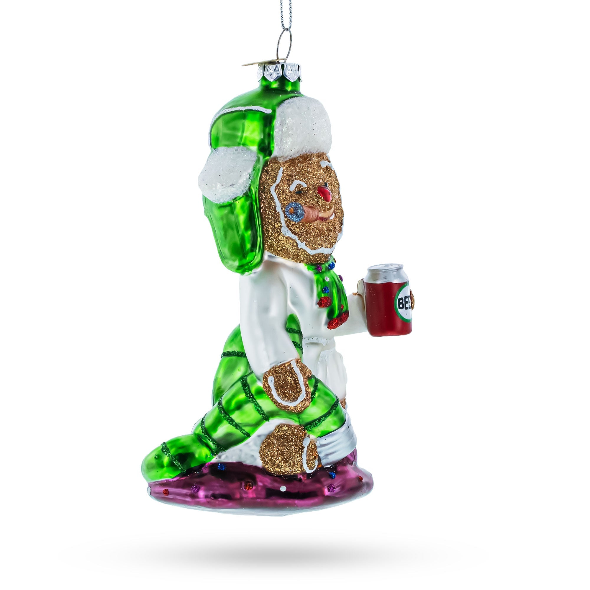 Merry Gingerbread - Blown Glass Christmas Ornament