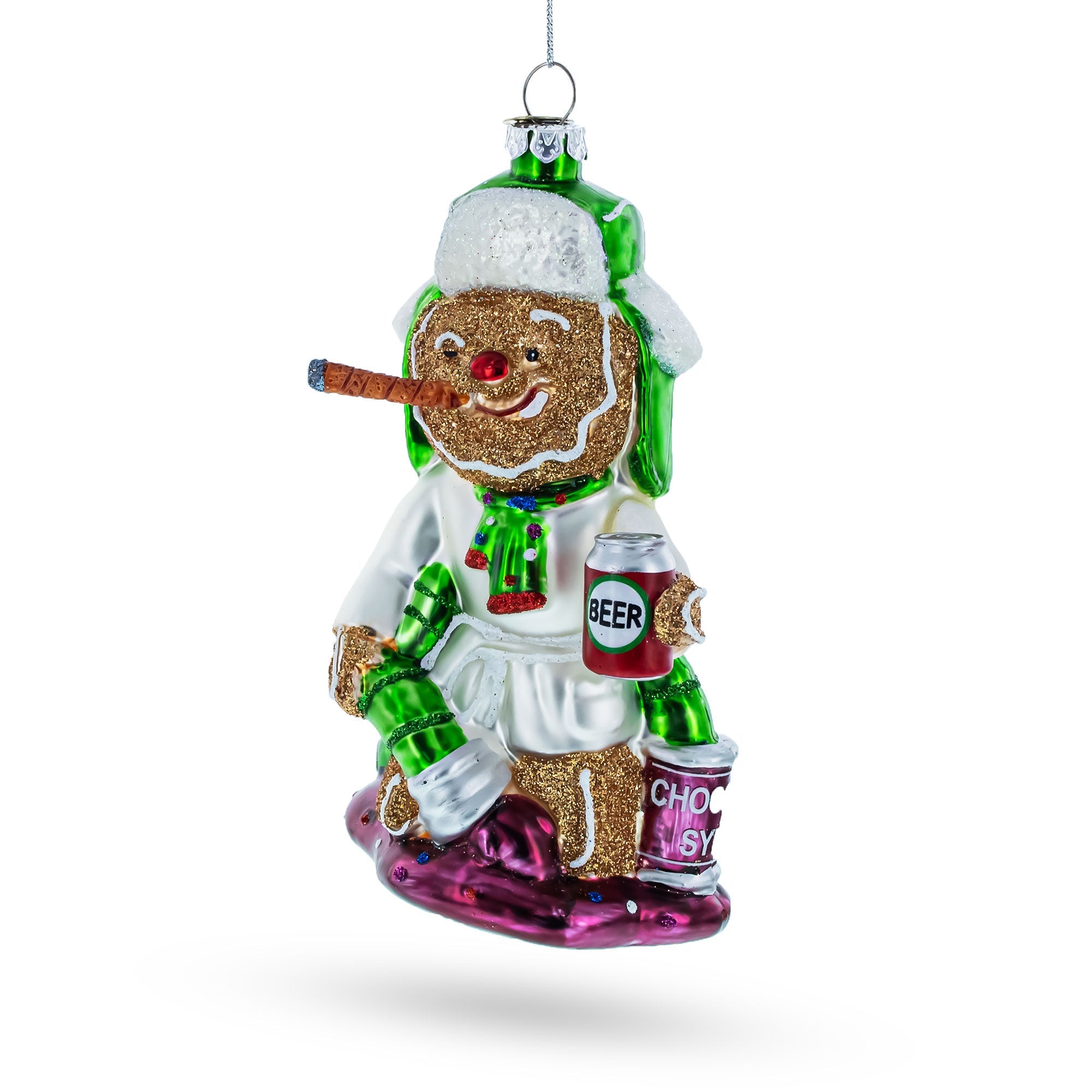 Merry Gingerbread - Blown Glass Christmas Ornament