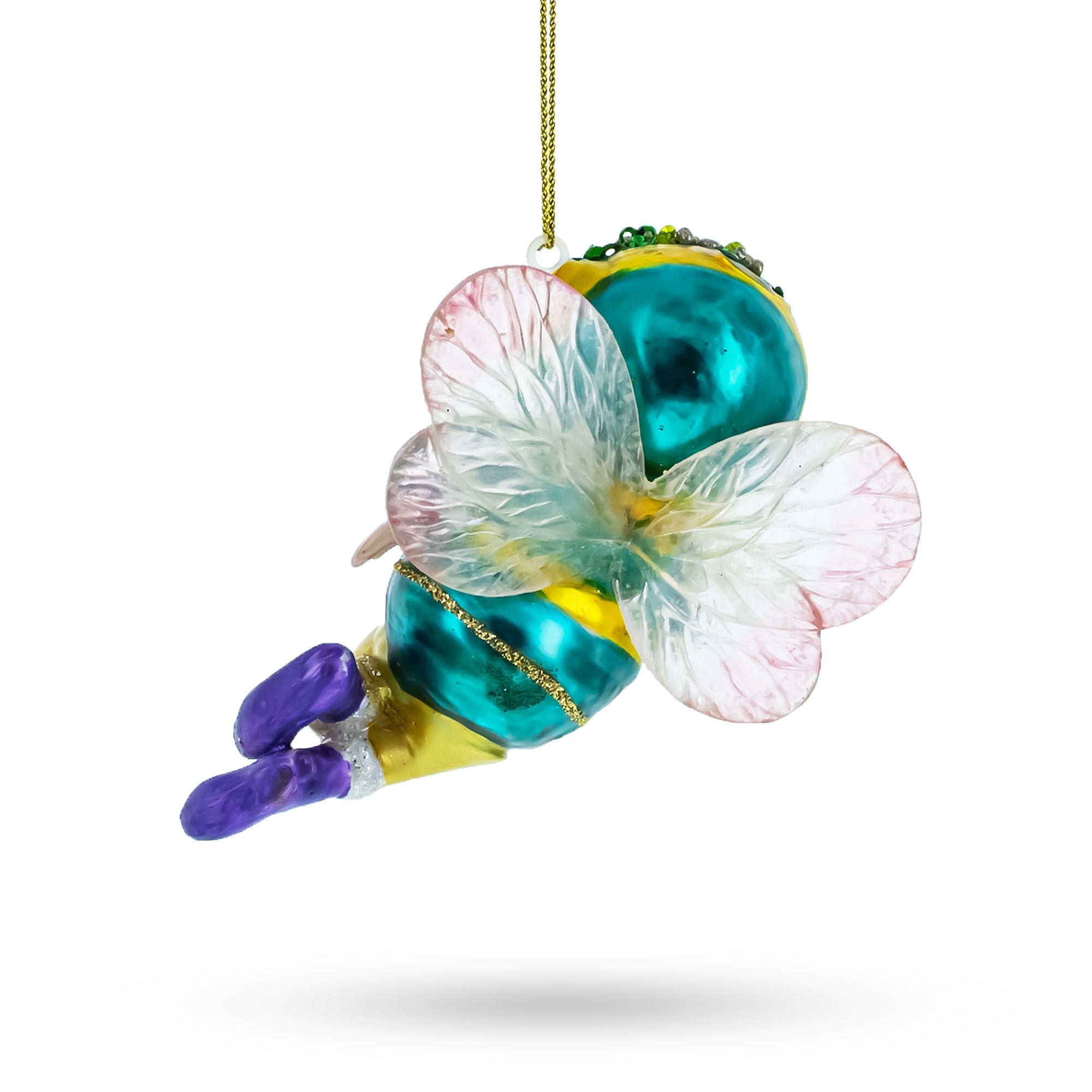 Enchanting Fairy Baby - Blown Glass Christmas Ornament