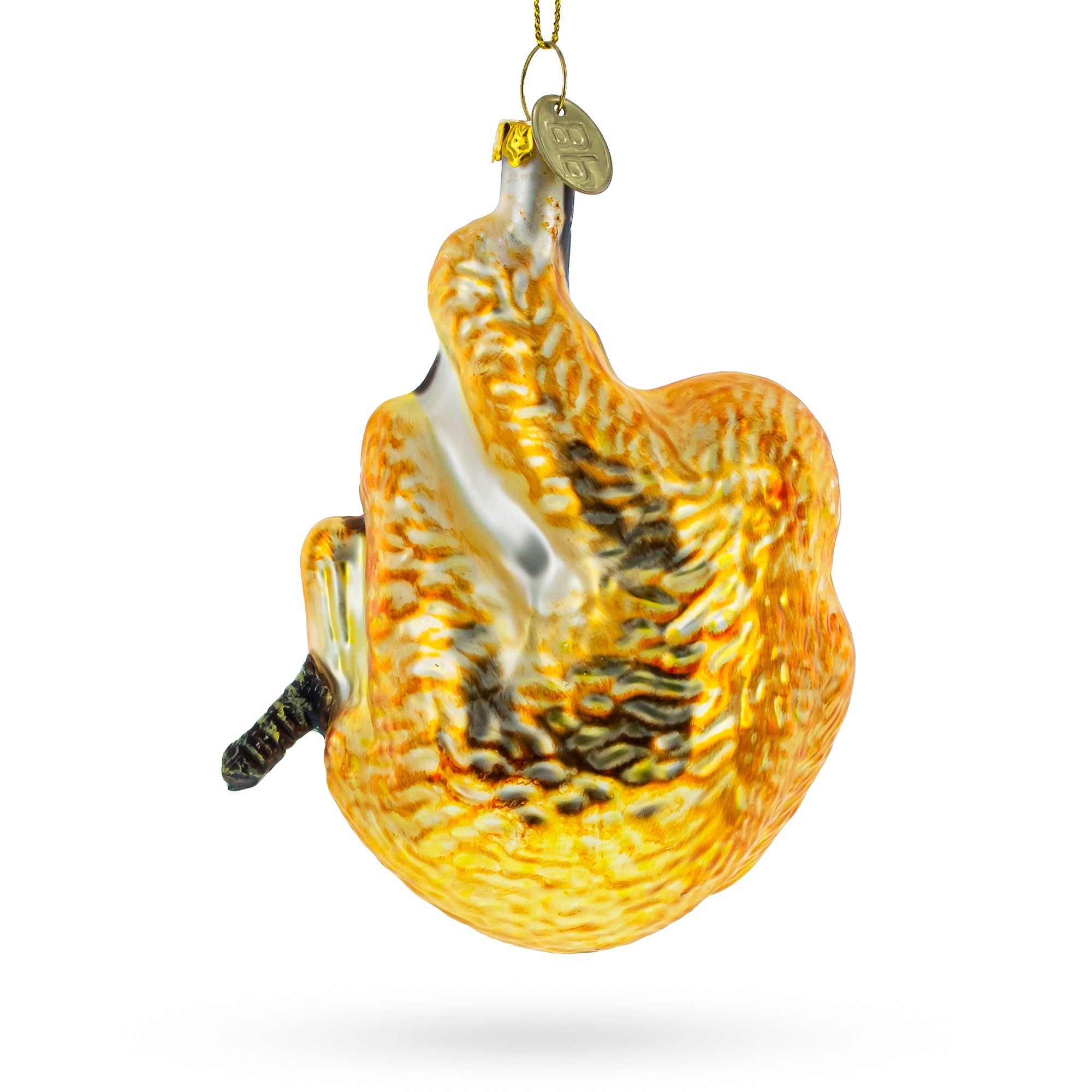 Relaxed Hanging Sloth - Blown Glass Christmas Ornament