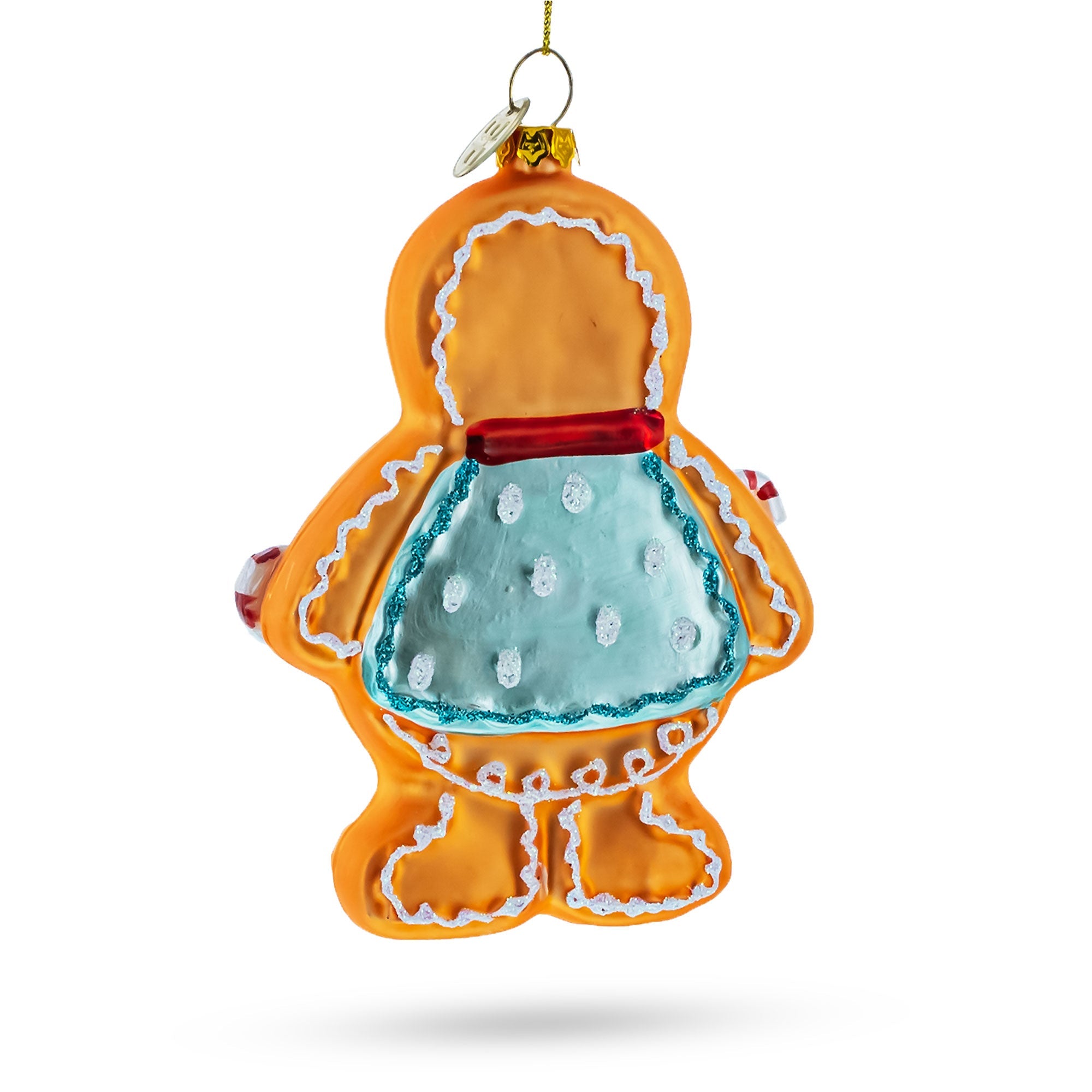 Sweet Gingerbread Man - Blown Glass Christmas Ornament