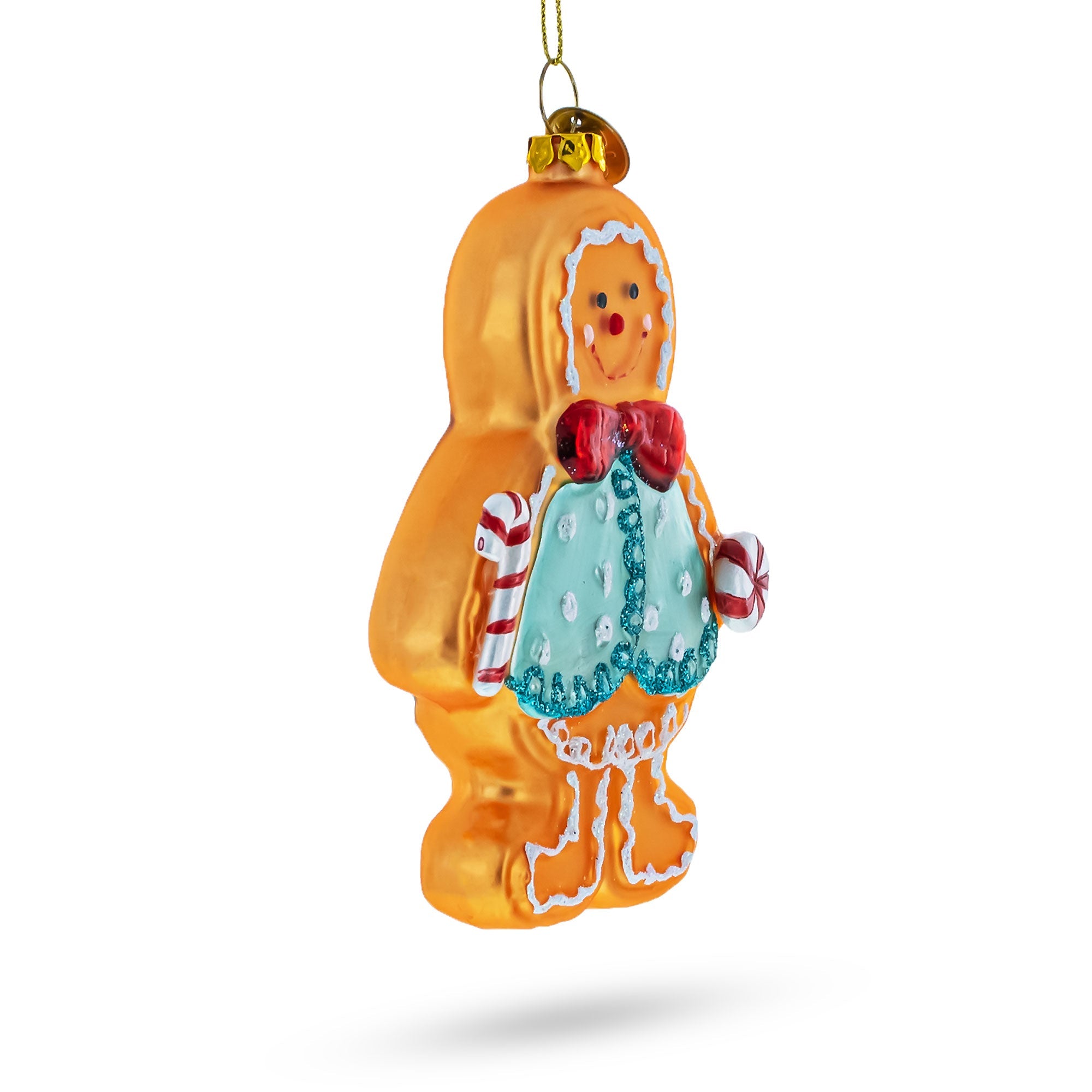 Sweet Gingerbread Man - Blown Glass Christmas Ornament