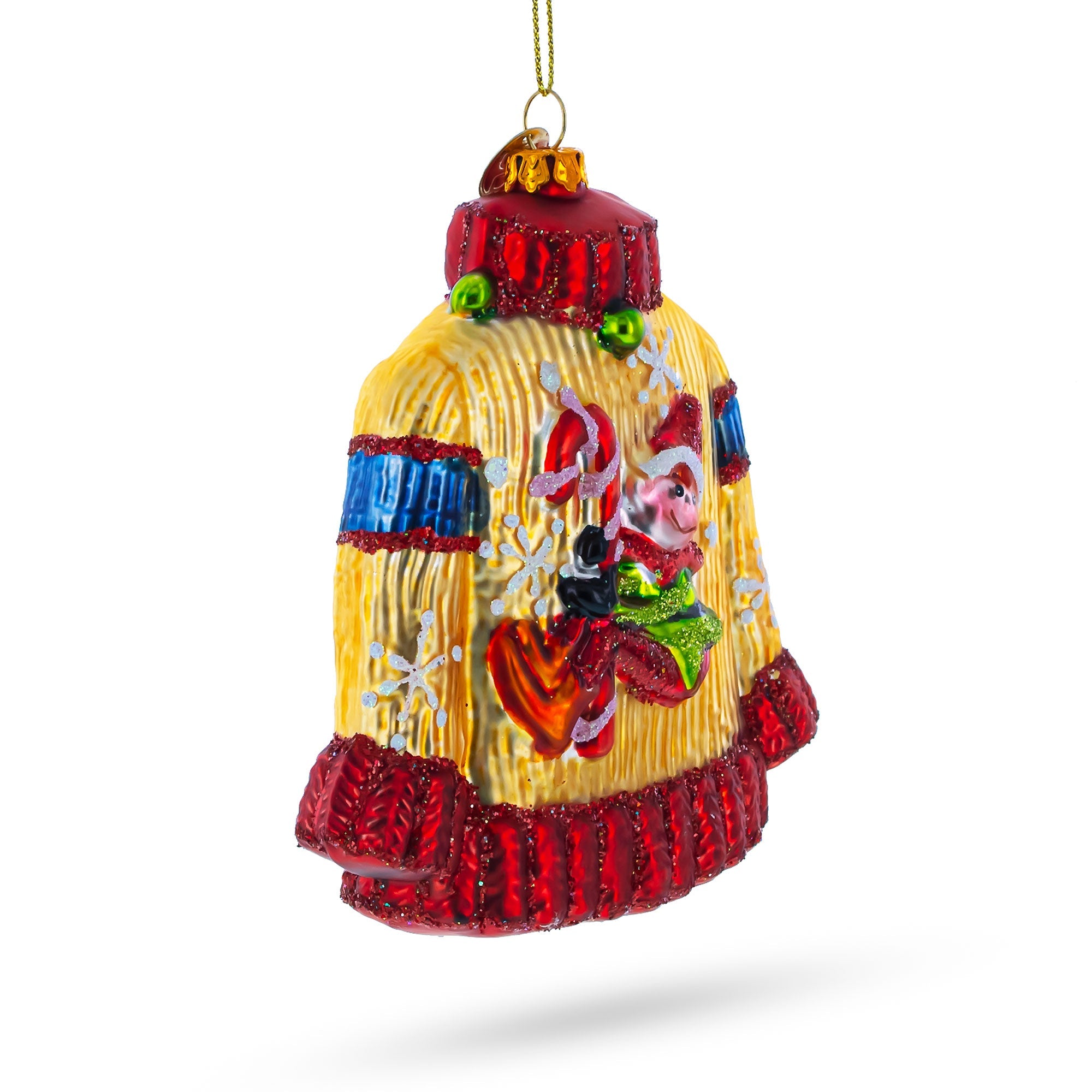 Festive Holiday Sweater - Blown Glass Christmas Ornament