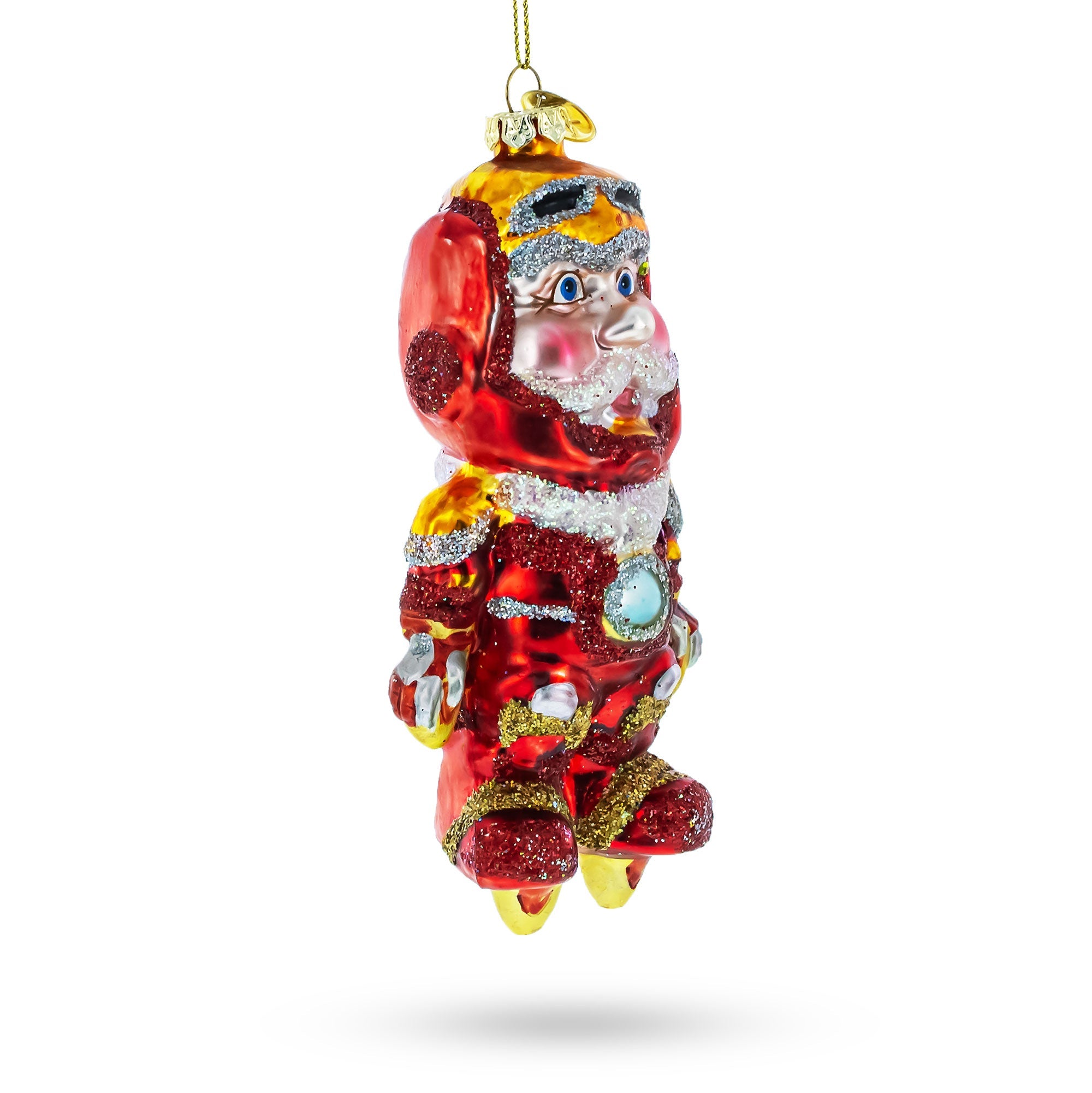 Aviator Pilot - Handcrafted Blown Glass Christmas Ornament