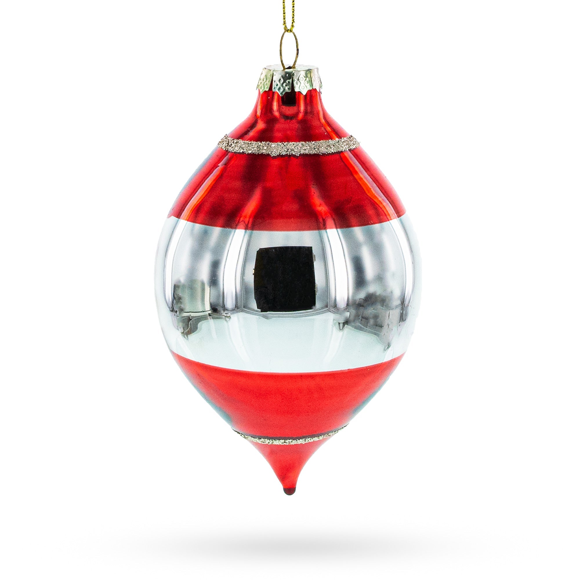 Vintage-inspired Tinsel - Timeless Blown Glass Christmas Ornament