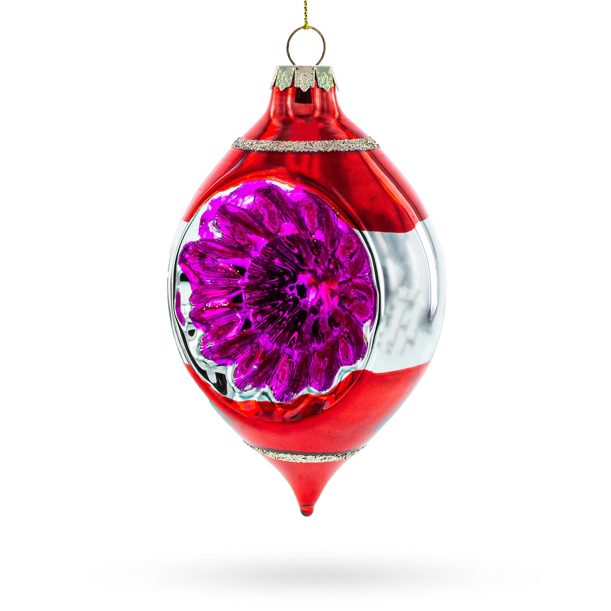 Vintage-inspired Tinsel - Timeless Blown Glass Christmas Ornament