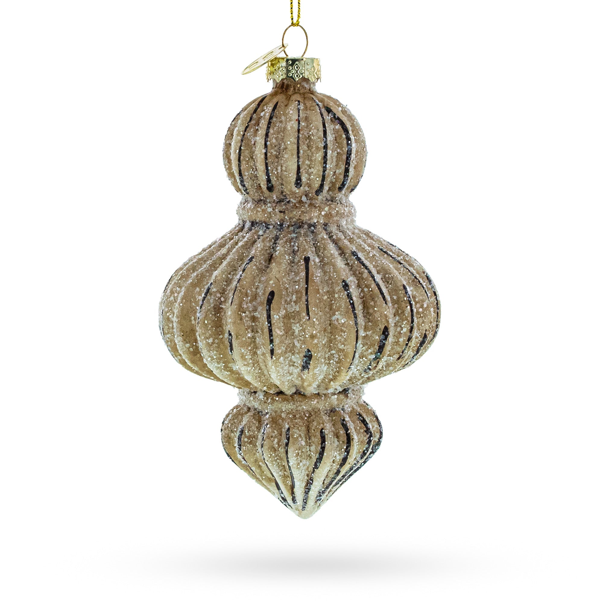 Vintage-inspired Finial Blown Glass Christmas Ornament