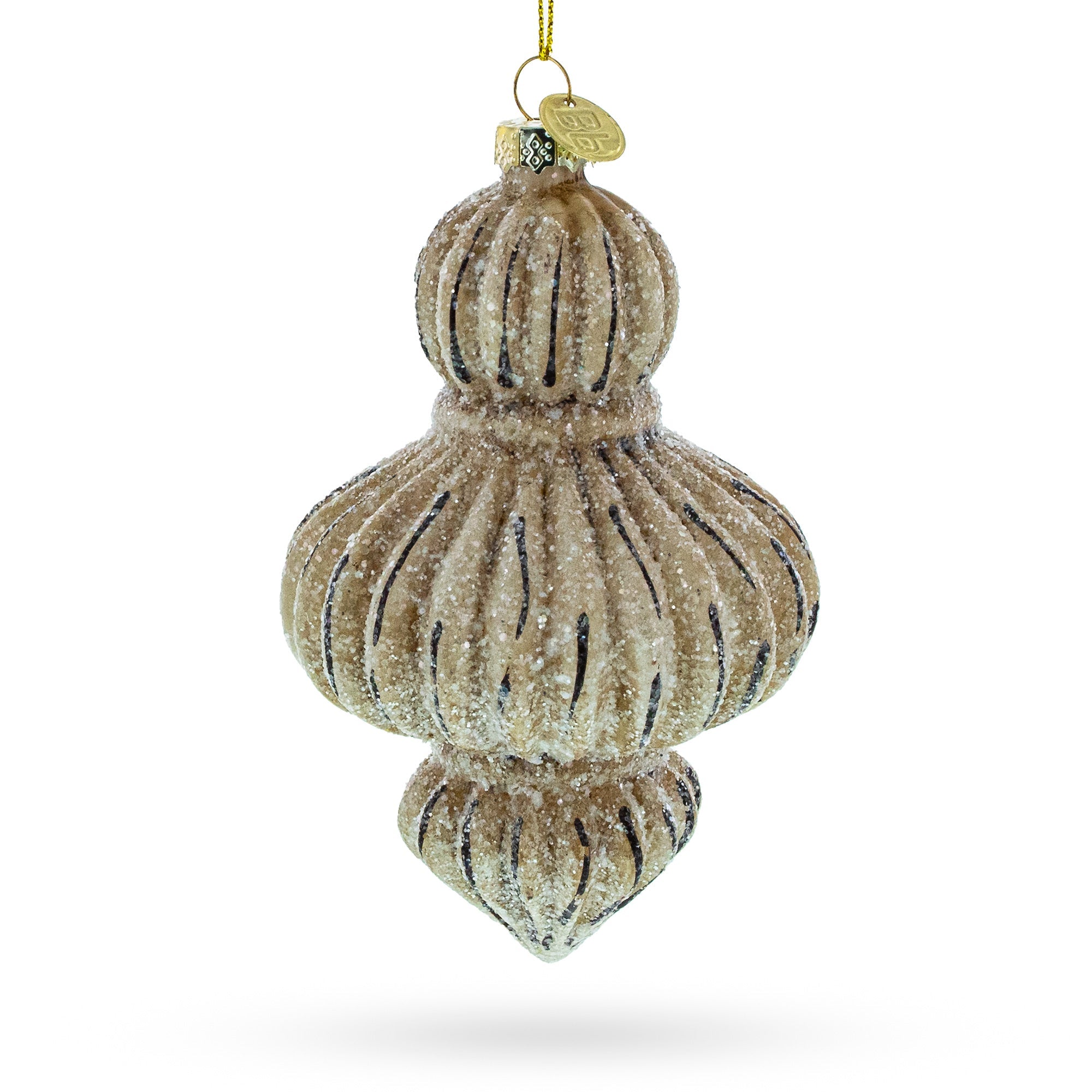 Vintage-inspired Finial Blown Glass Christmas Ornament