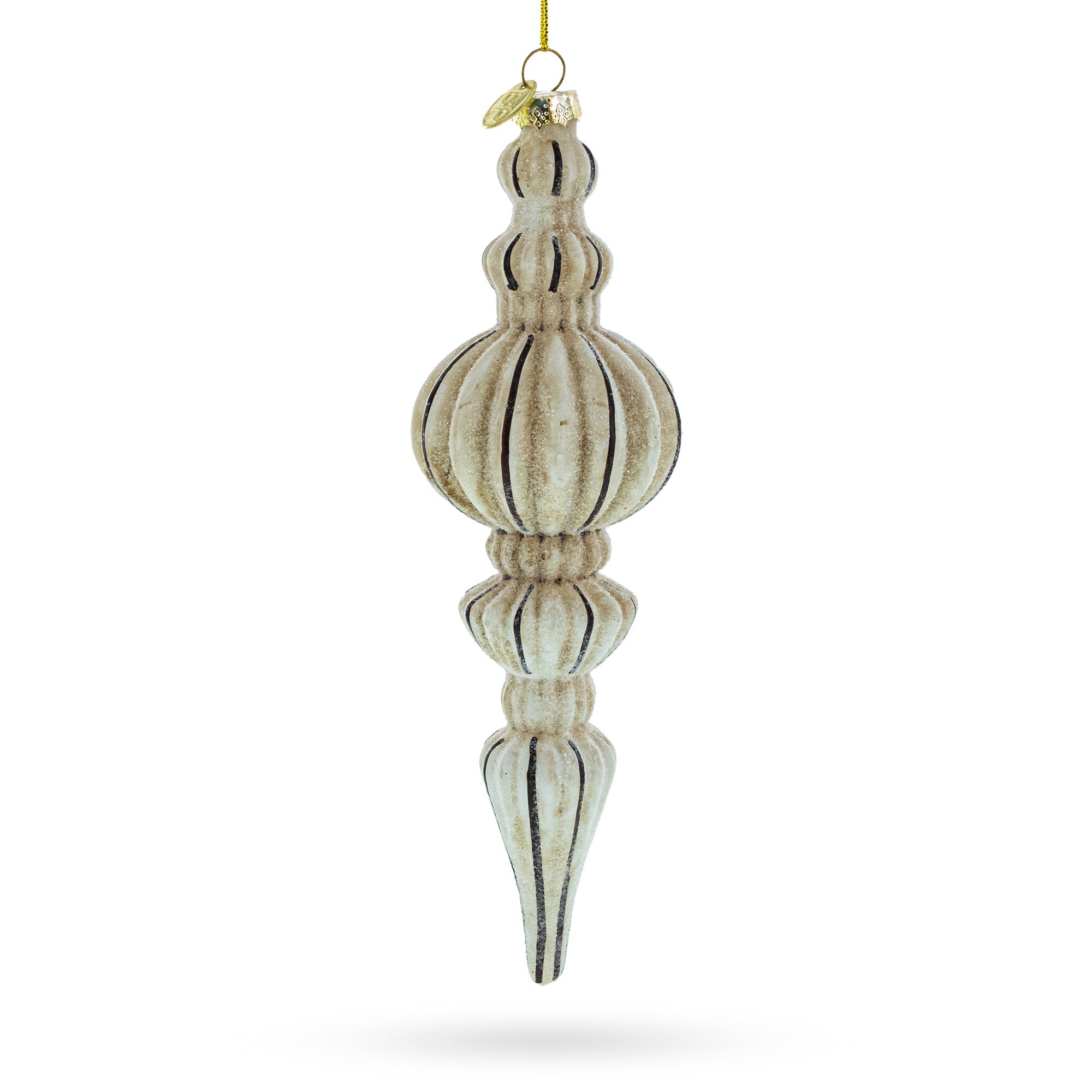 Vintage-inspired Finial - Blown Glass Christmas Ornament