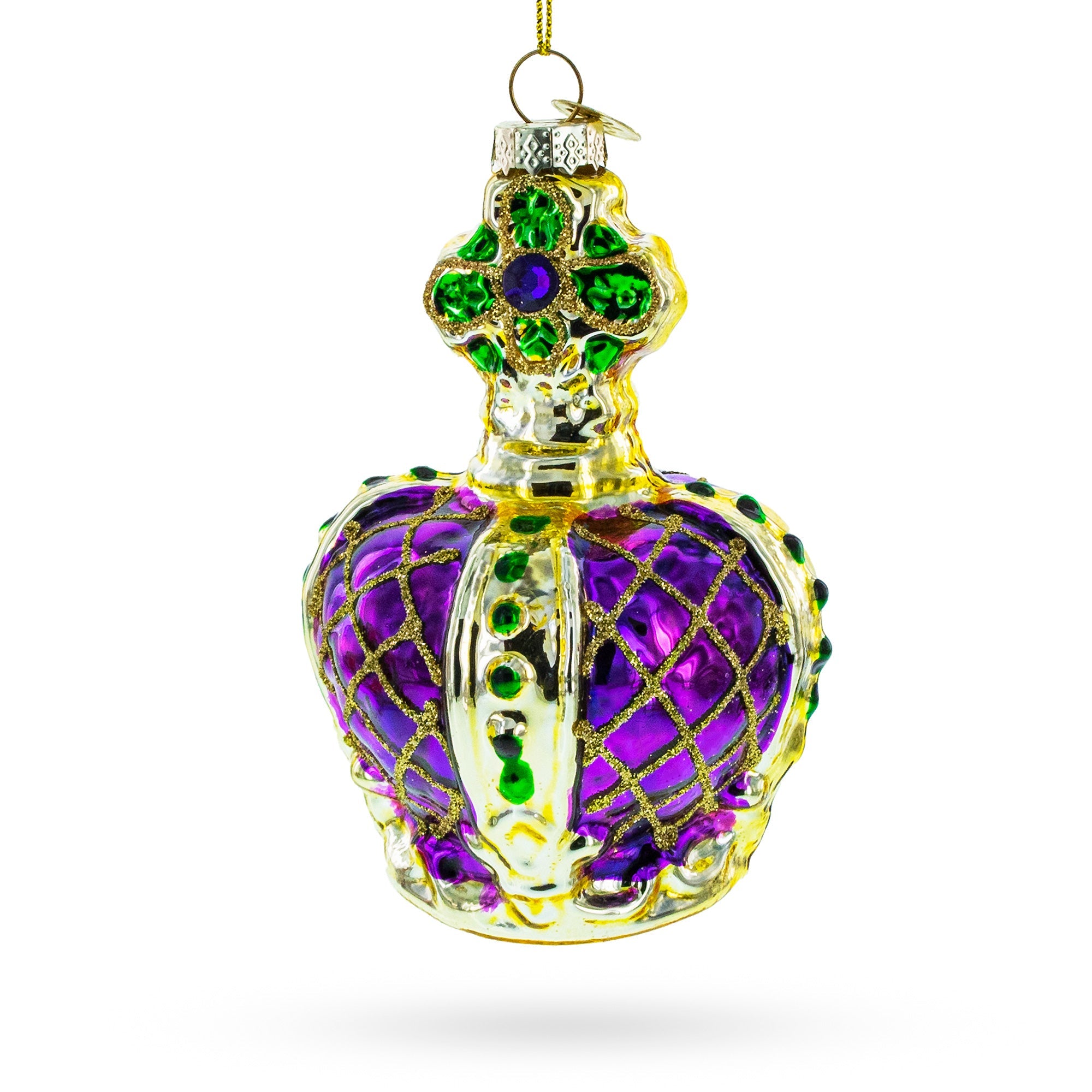 Royal Crown - Regal Blown Glass Christmas Ornament