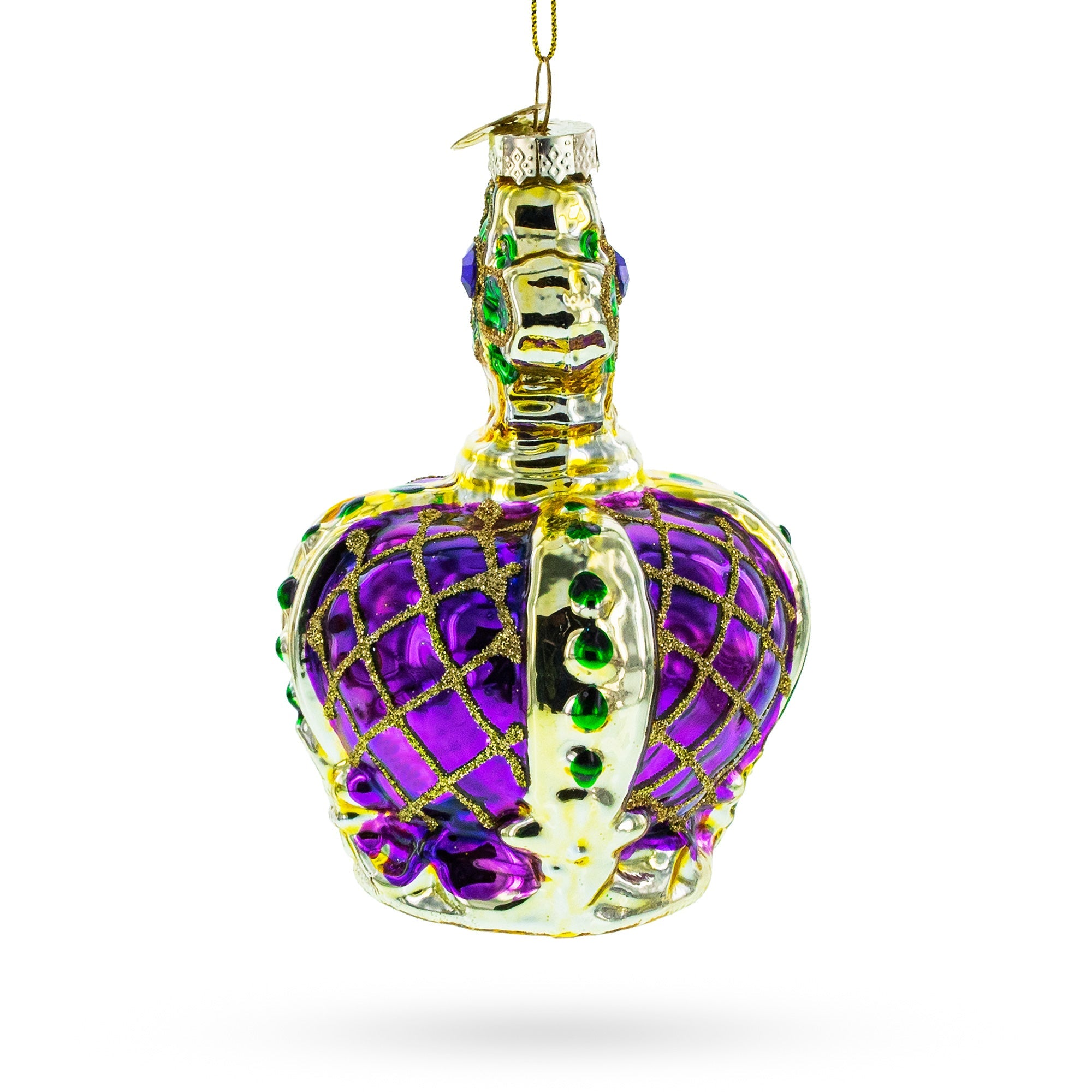 Royal Crown - Regal Blown Glass Christmas Ornament