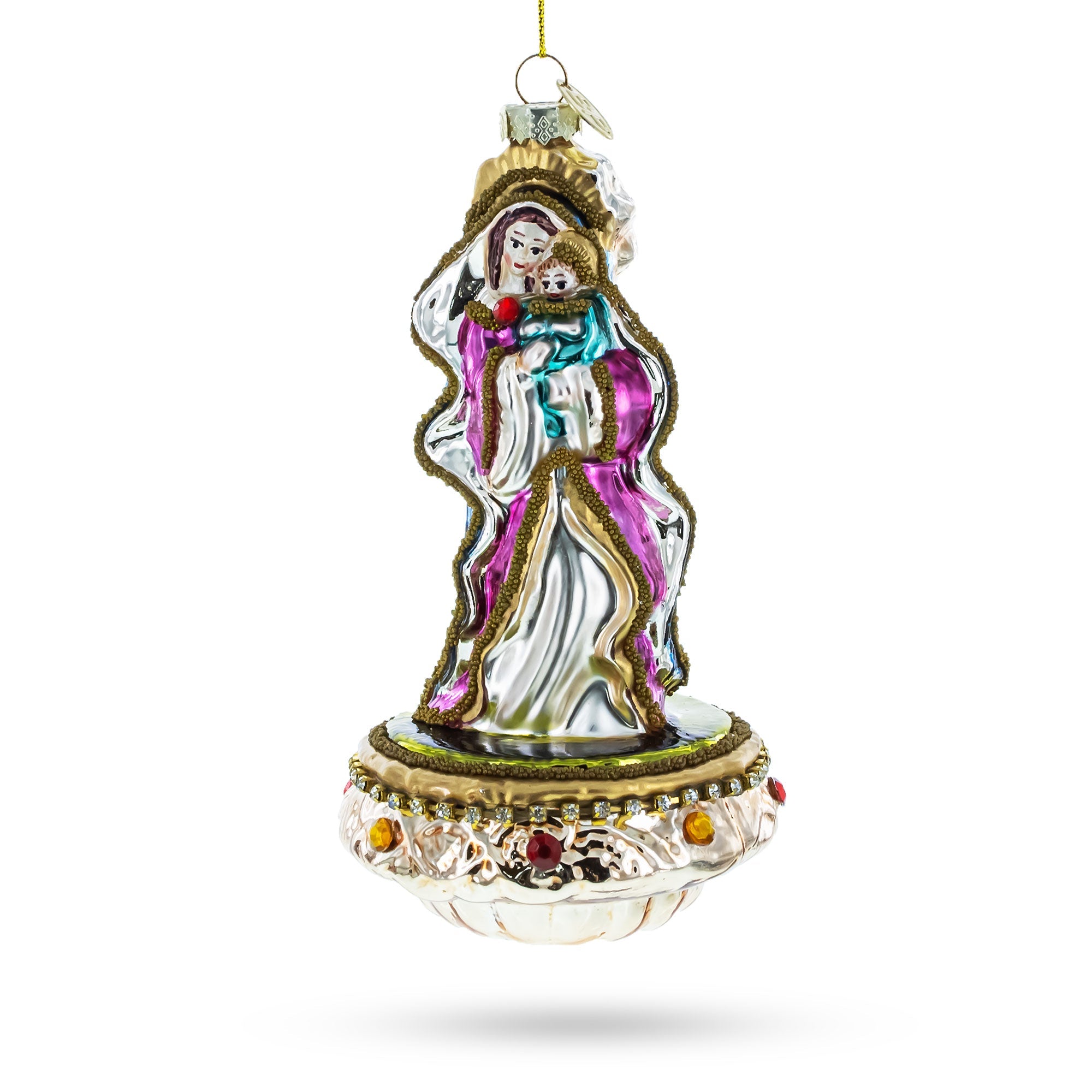 Nativity Scene - Sacred Blown Glass Christmas Ornament