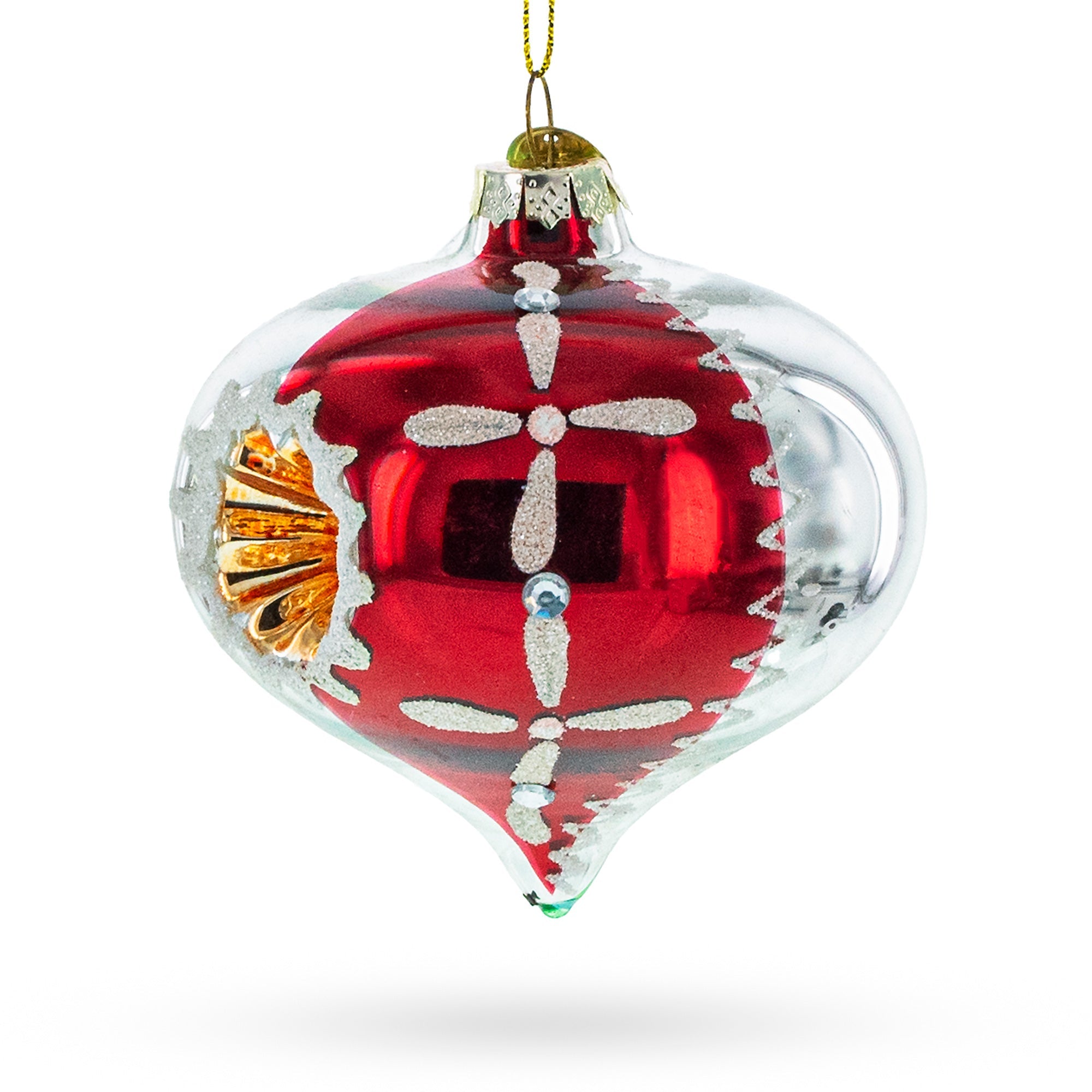 Retro Red Onion - Vintage-inspired Blown Glass Christmas Ornament