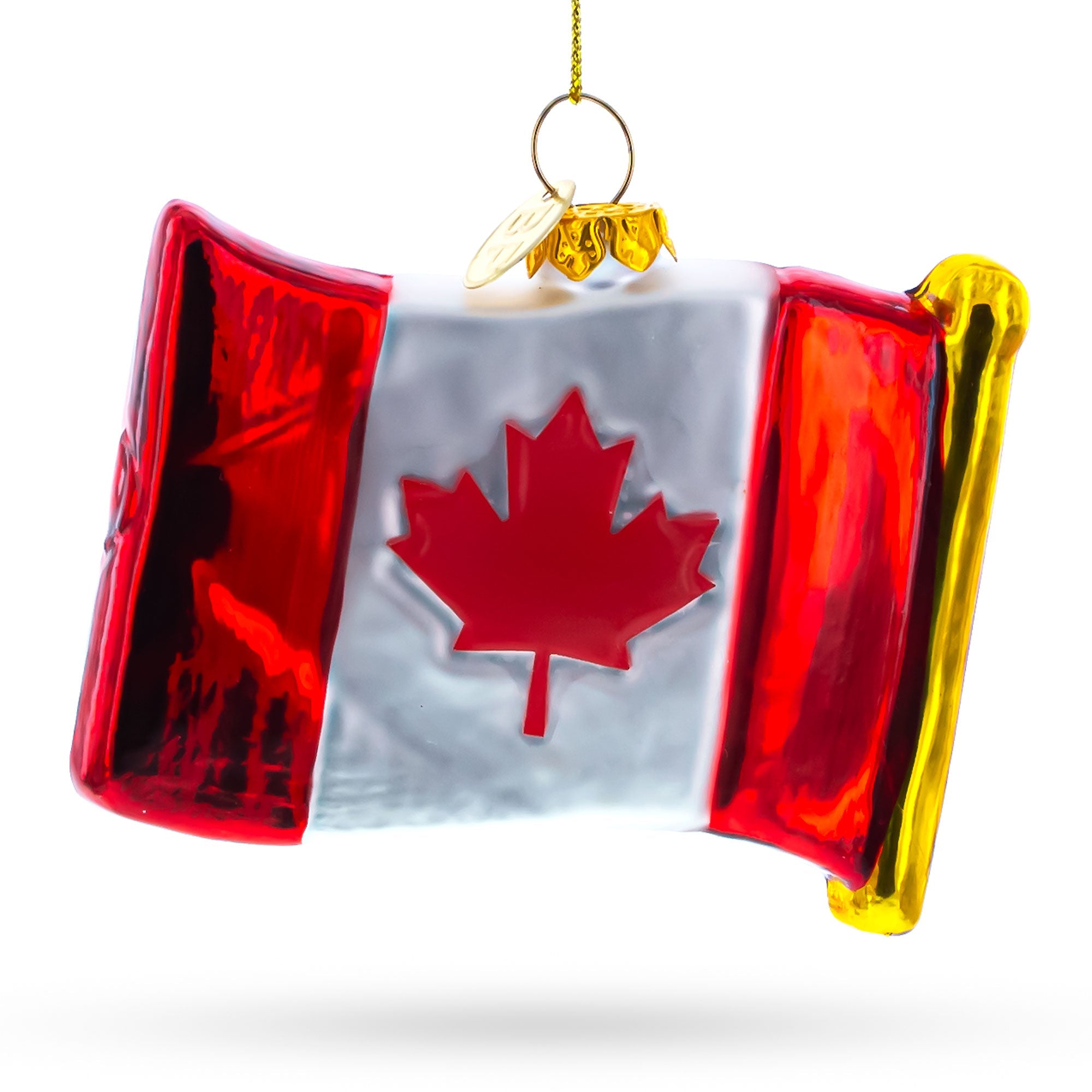 Flag Of Canada - Blown Glass Christmas Ornament