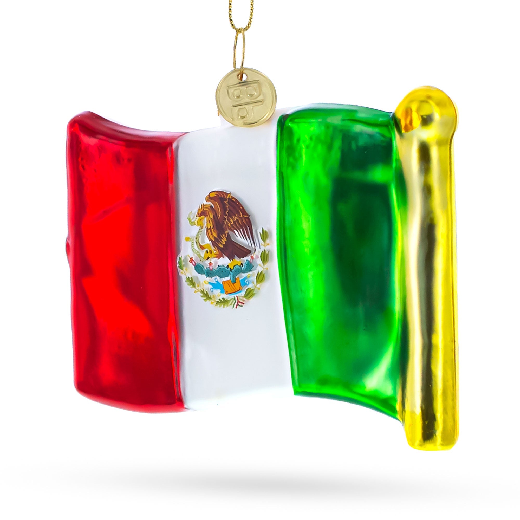 Flag Of Mexico - Blown Glass Christmas Ornament