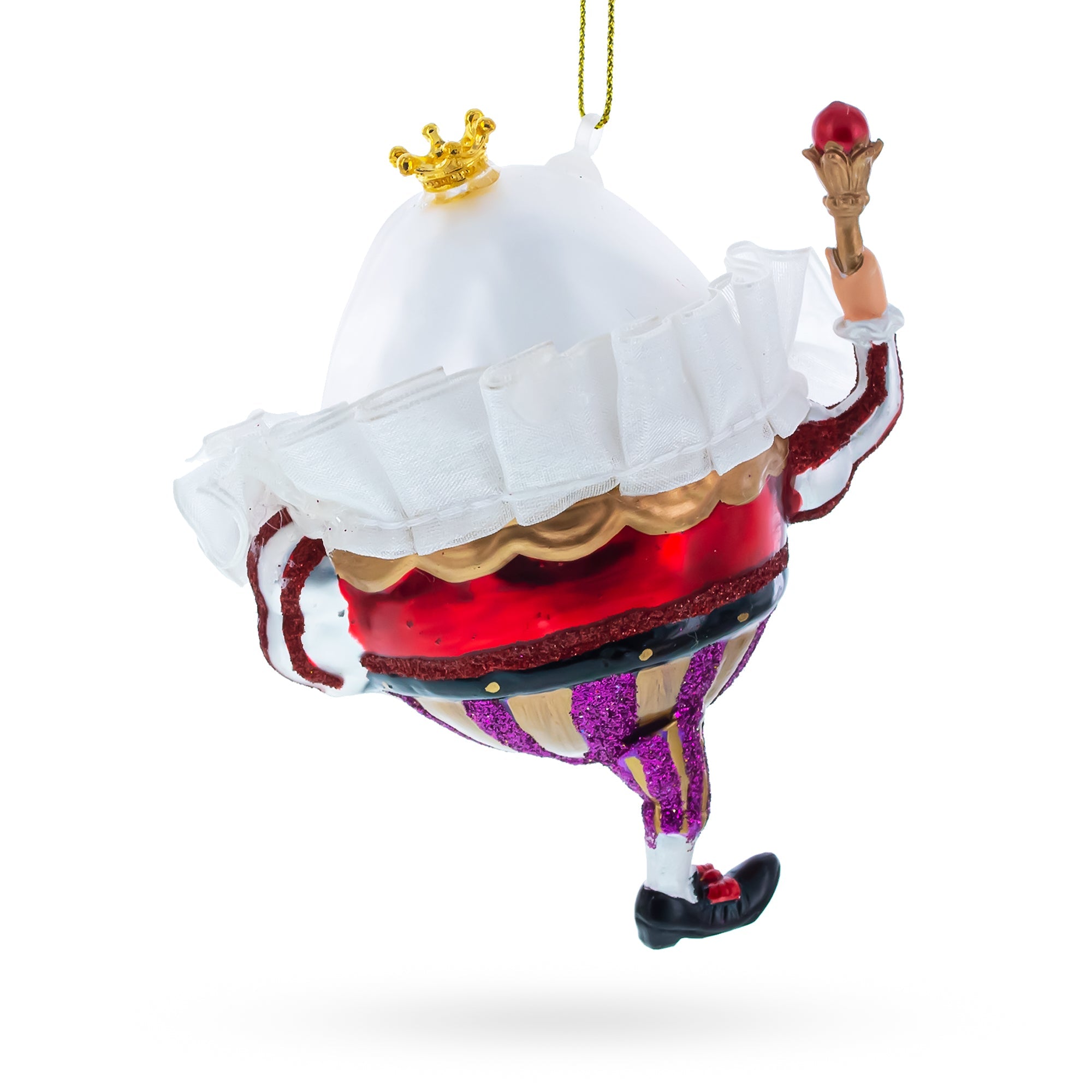 Regal Egg King - Blown Glass Christmas Ornament