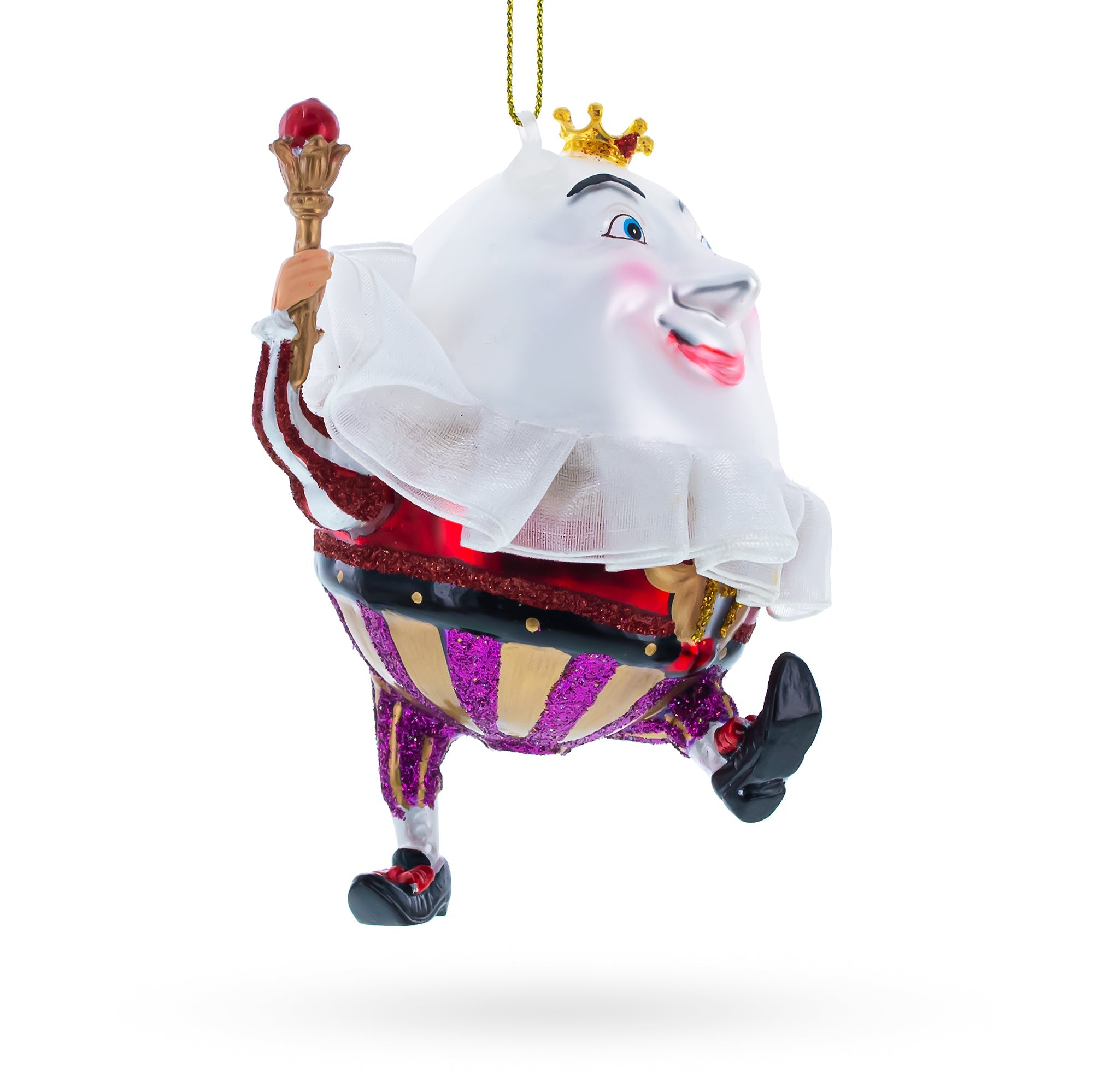 Regal Egg King - Blown Glass Christmas Ornament