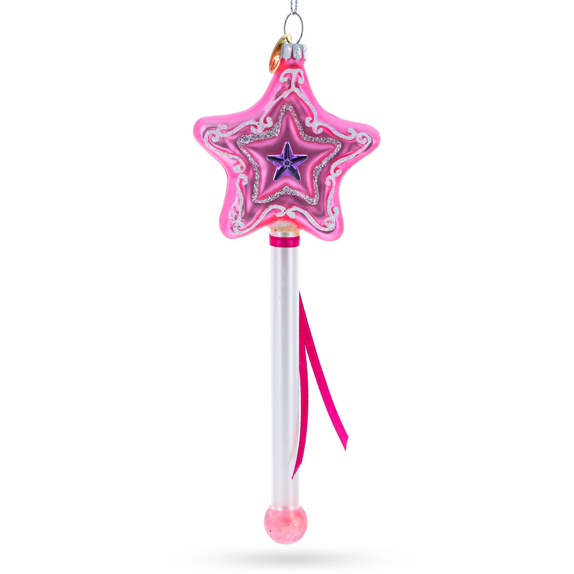 Magic Wand - Blown Glass Christmas Ornament