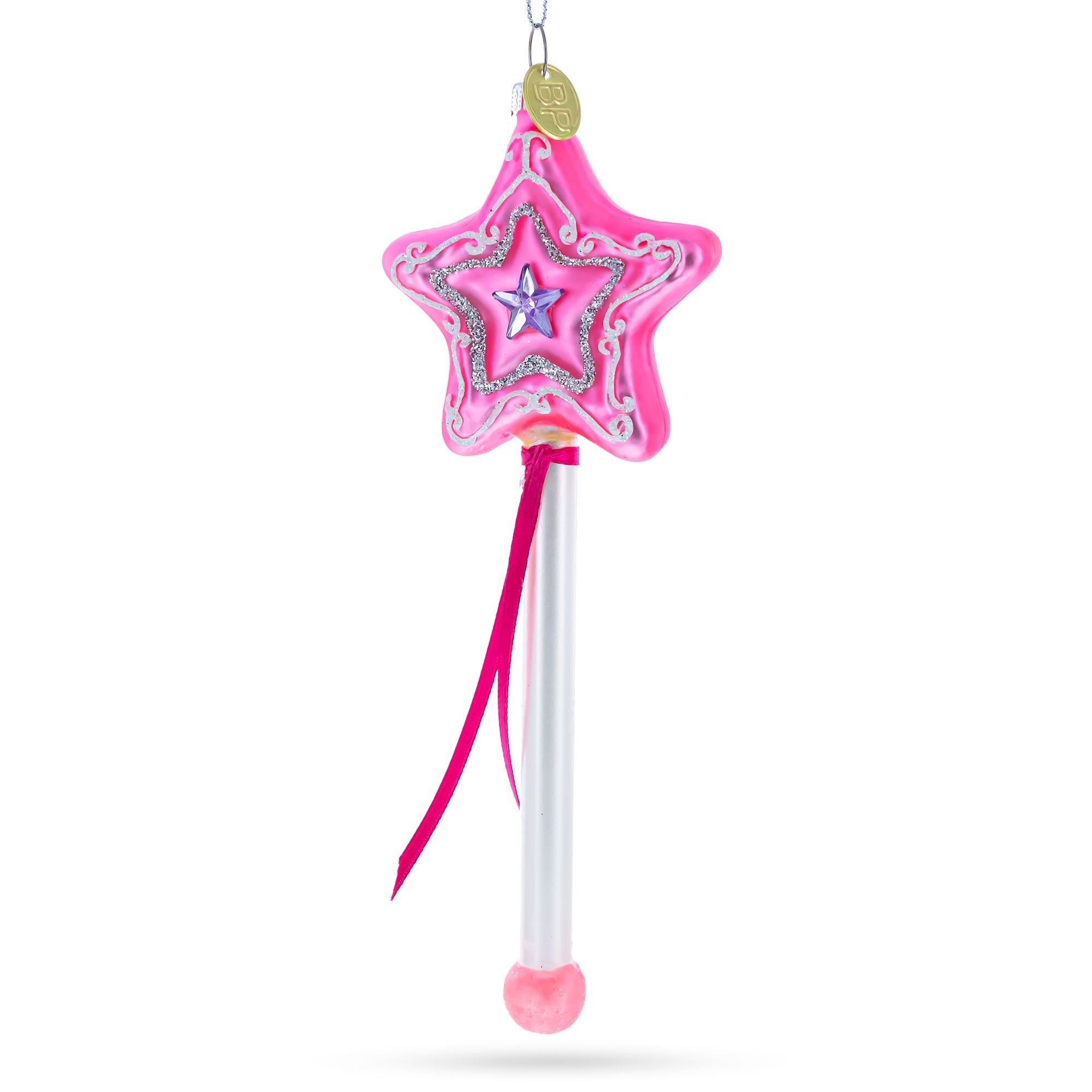 Magic Wand - Blown Glass Christmas Ornament