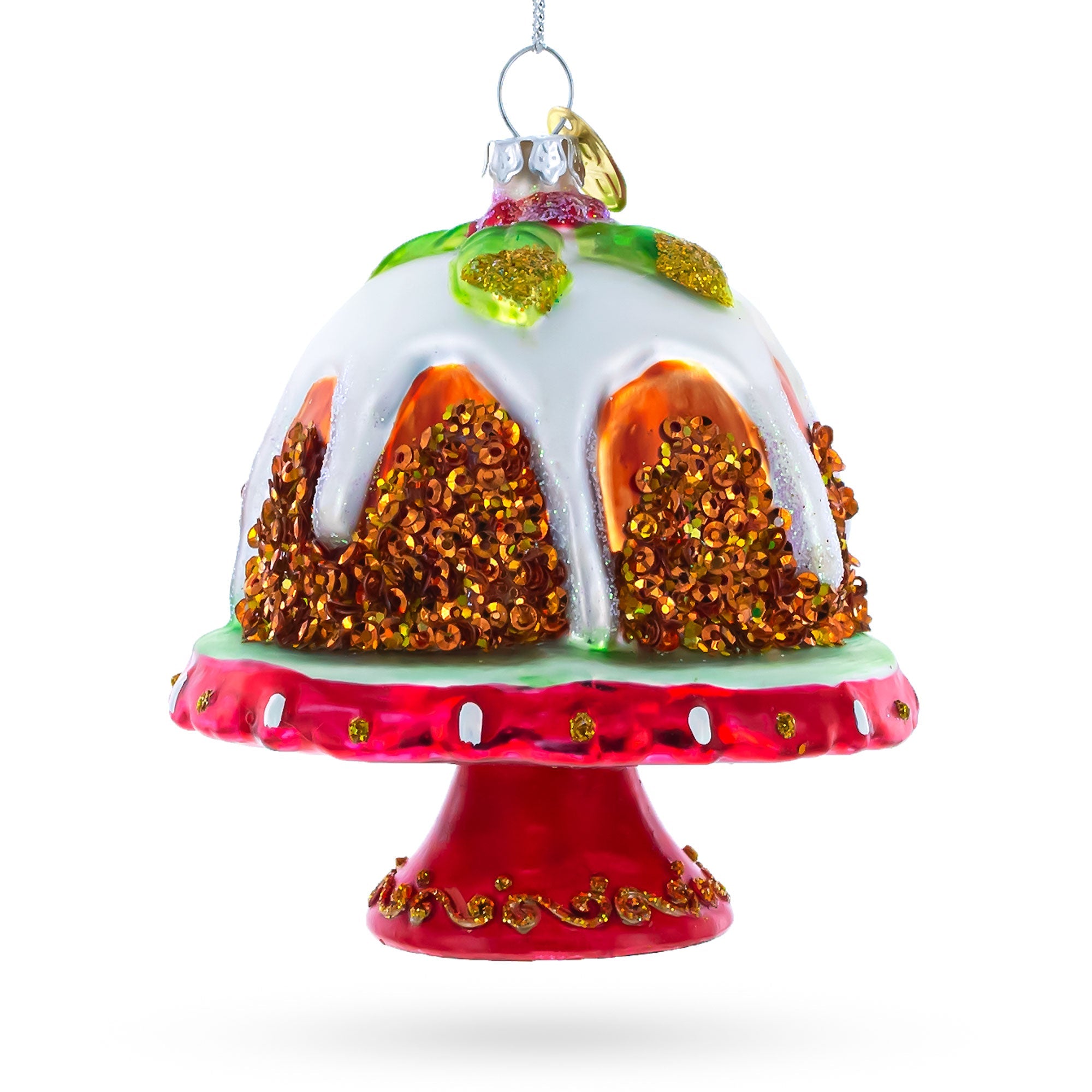 Glazed Cake - Blown Glass Christmas Ornament