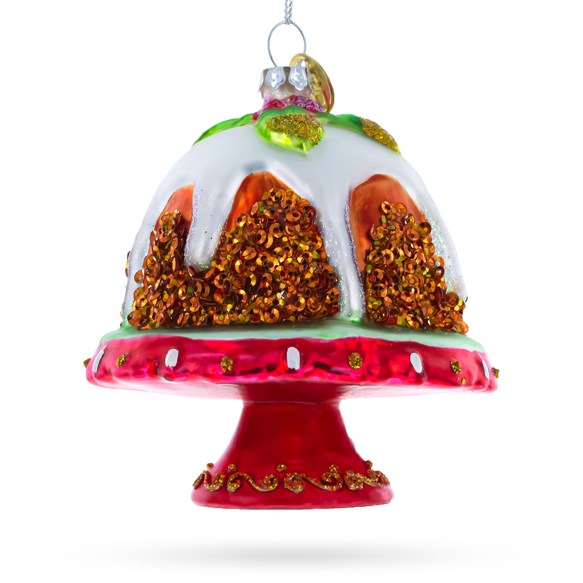 Glazed Cake - Blown Glass Christmas Ornament