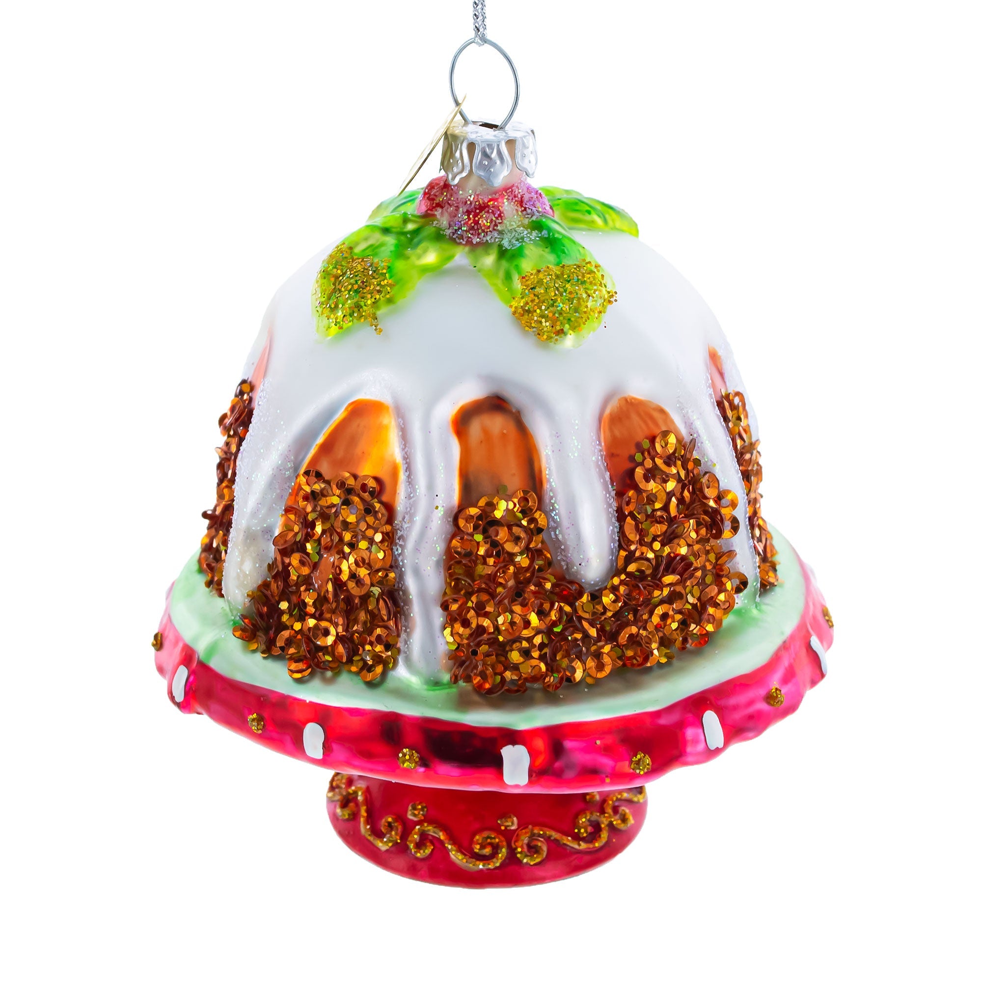 Glazed Cake - Blown Glass Christmas Ornament