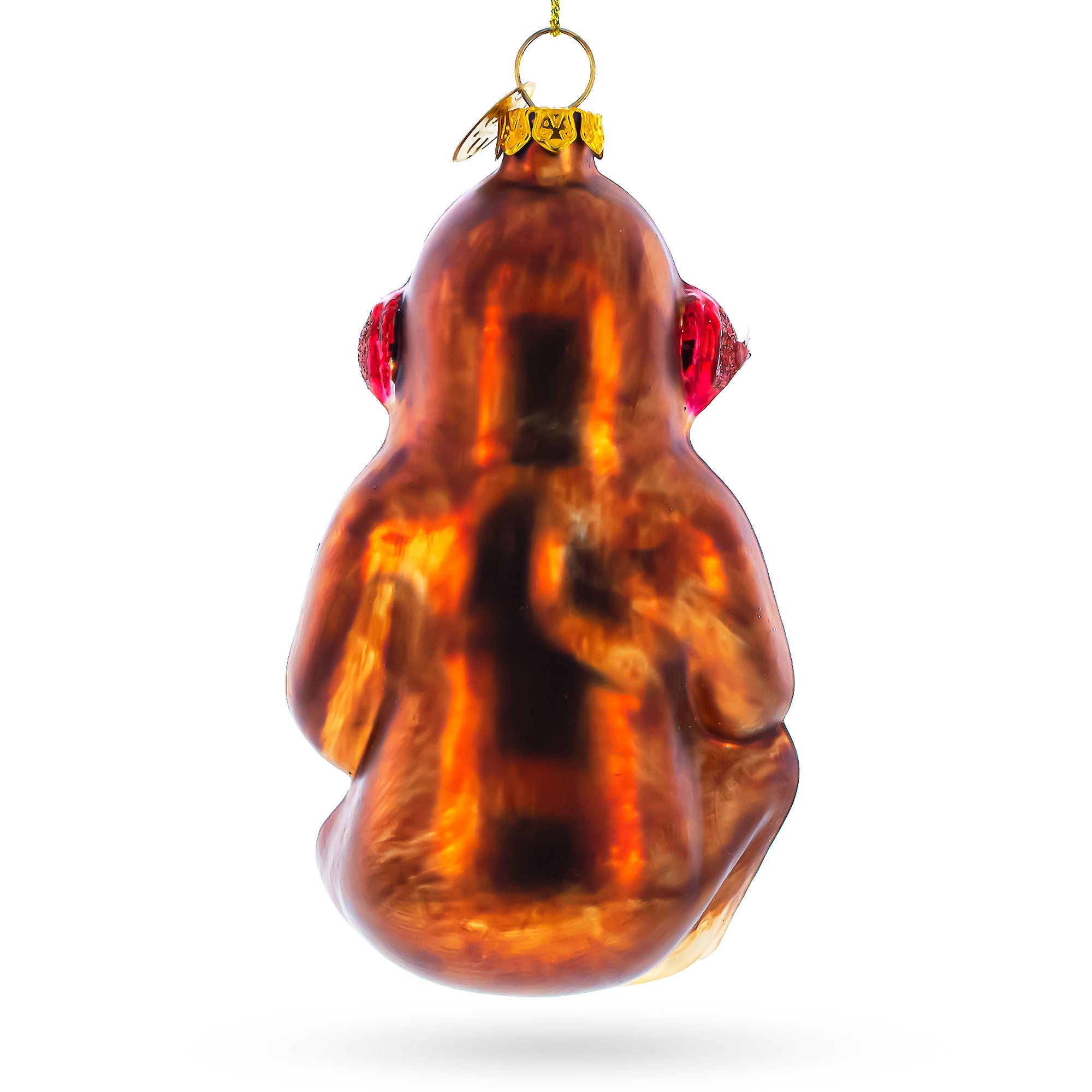 Monkey Video Gamer - Blown Glass Christmas Ornament