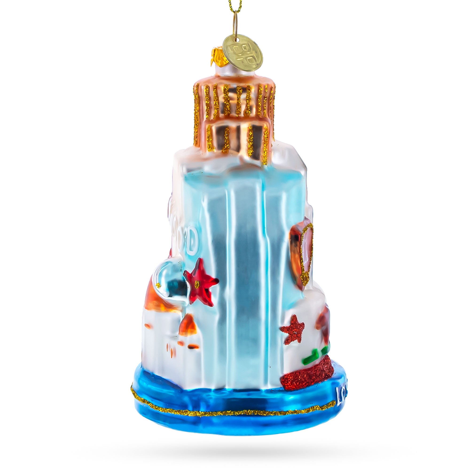 Los Angeles Attractions - Blown Glass Christmas Ornament