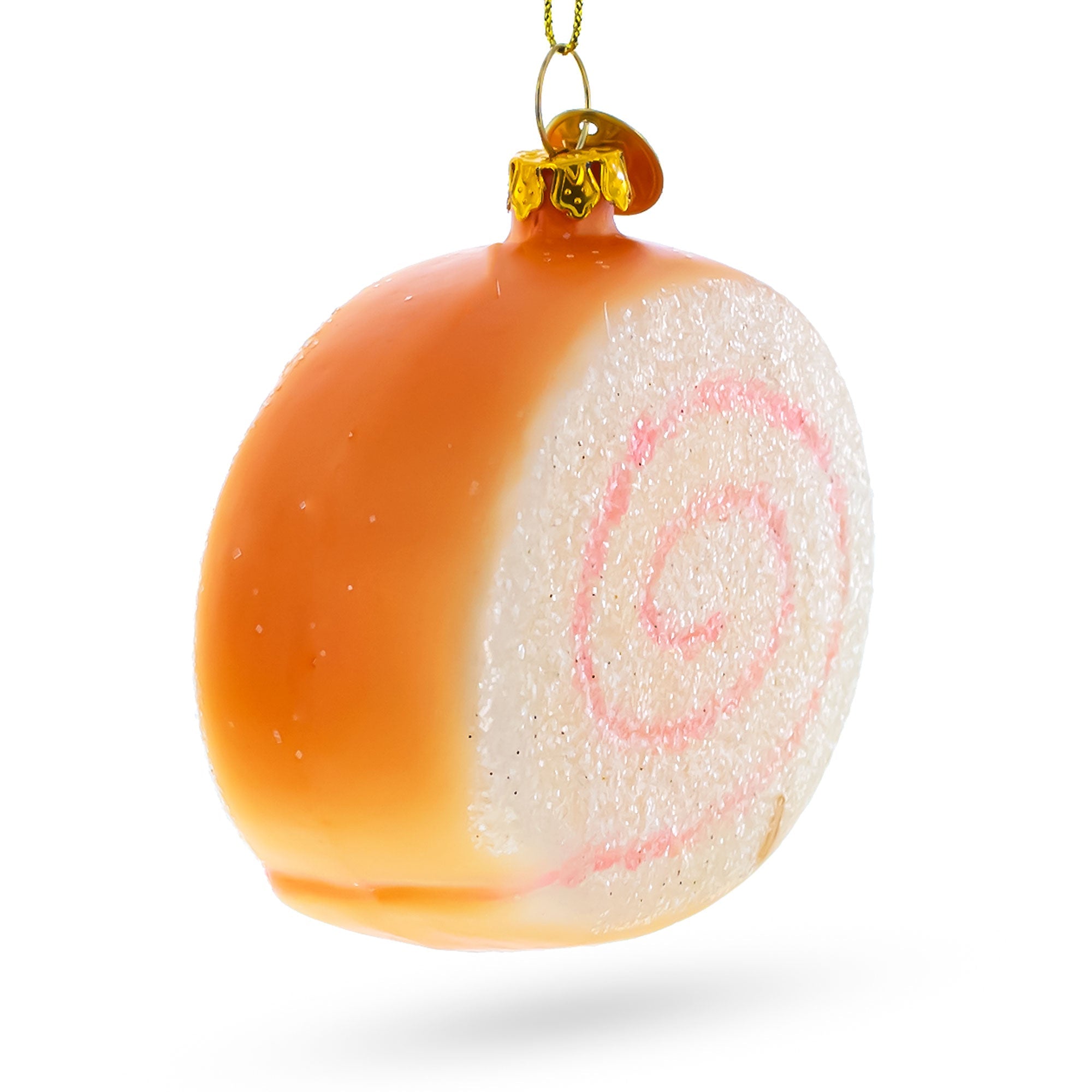 Cake Roll Blown Glass Christmas Ornament