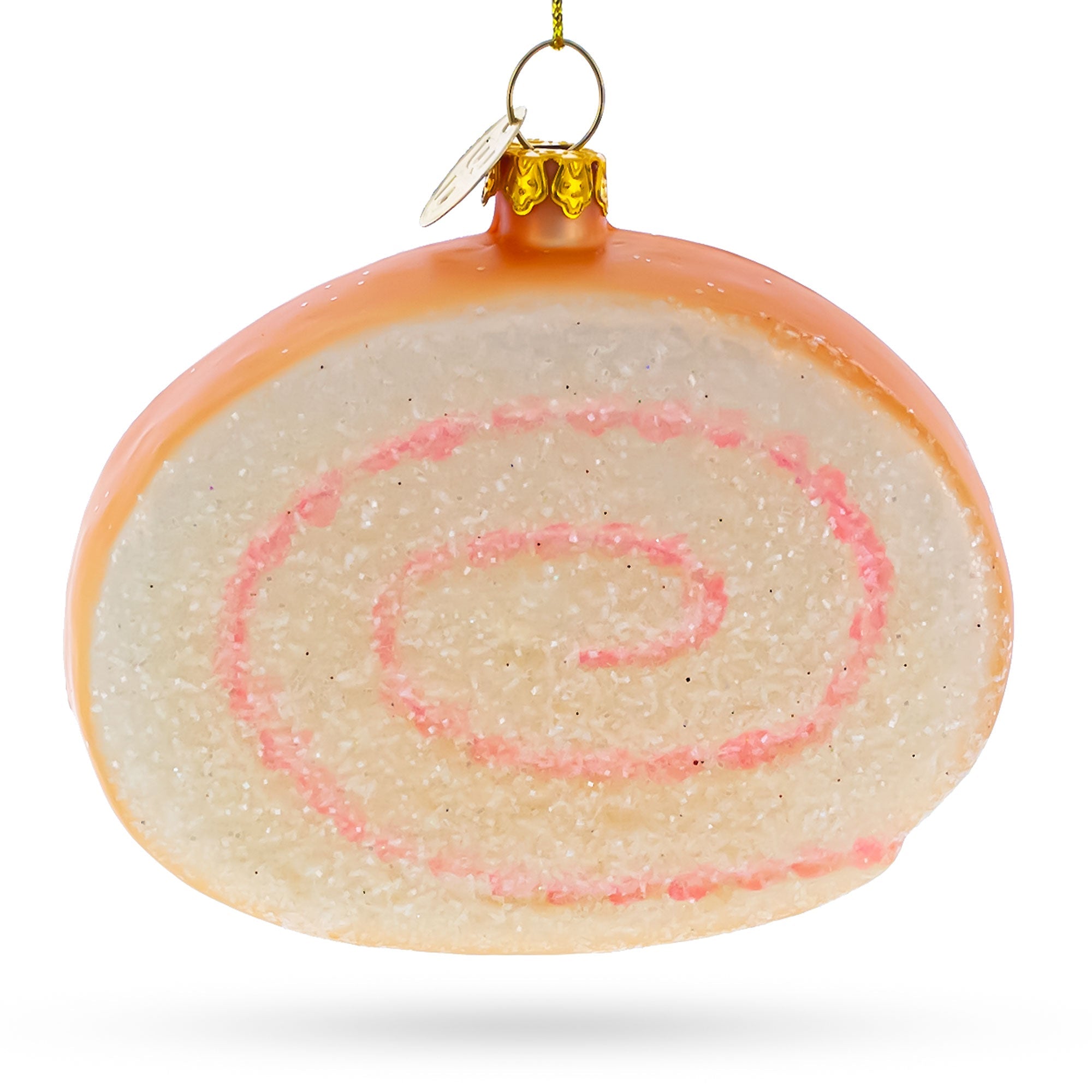 Cake Roll Blown Glass Christmas Ornament