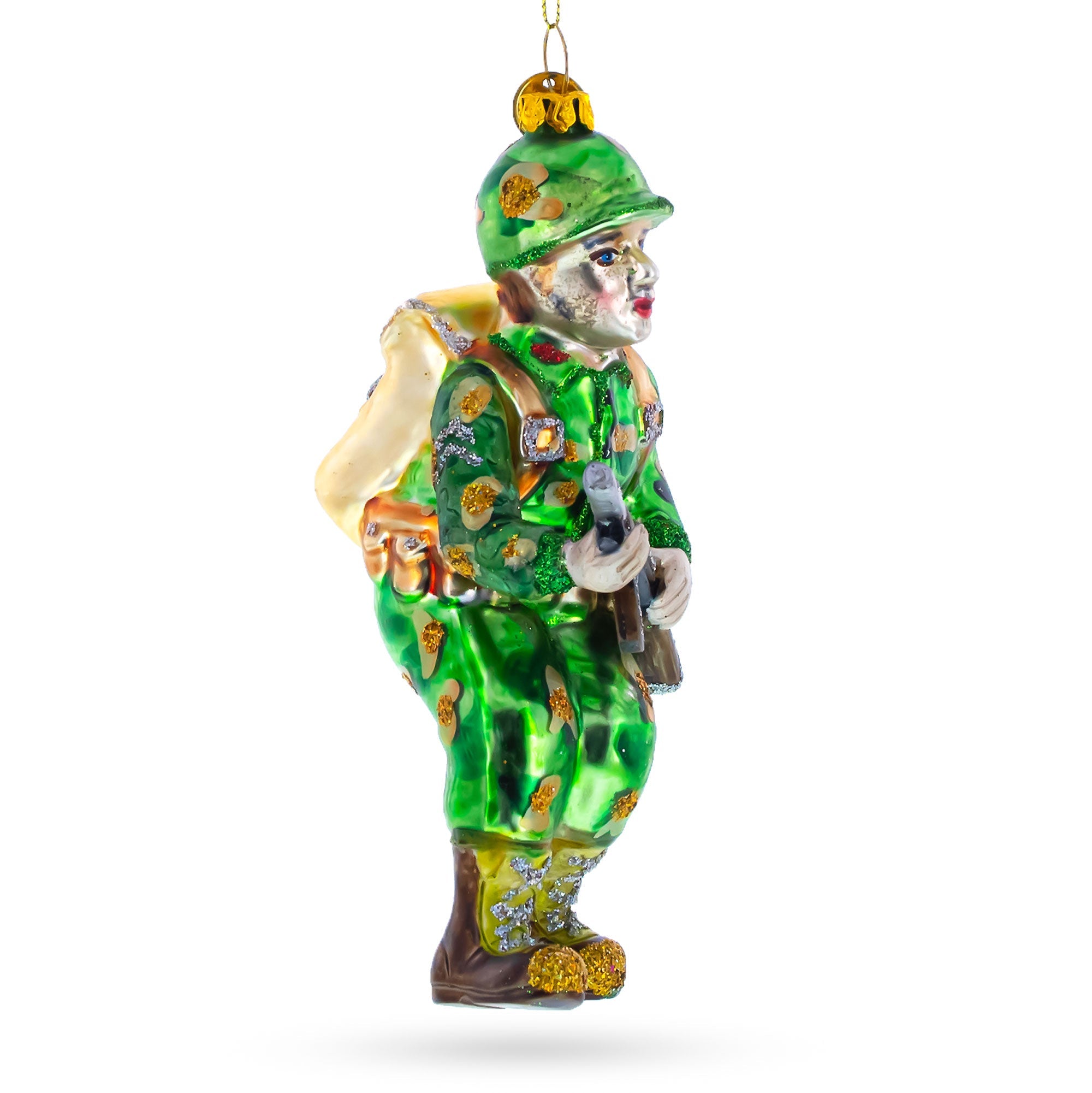 Soldier Blown Glass Christmas Ornament