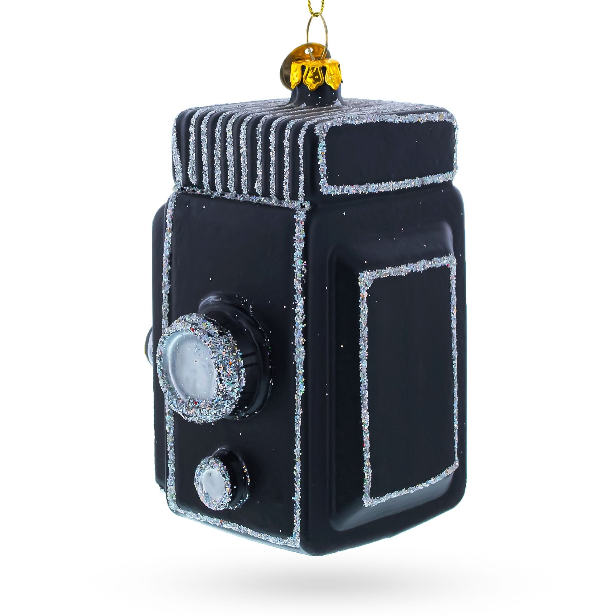 Vintage-inspired Camera Blown Glass Christmas Ornament