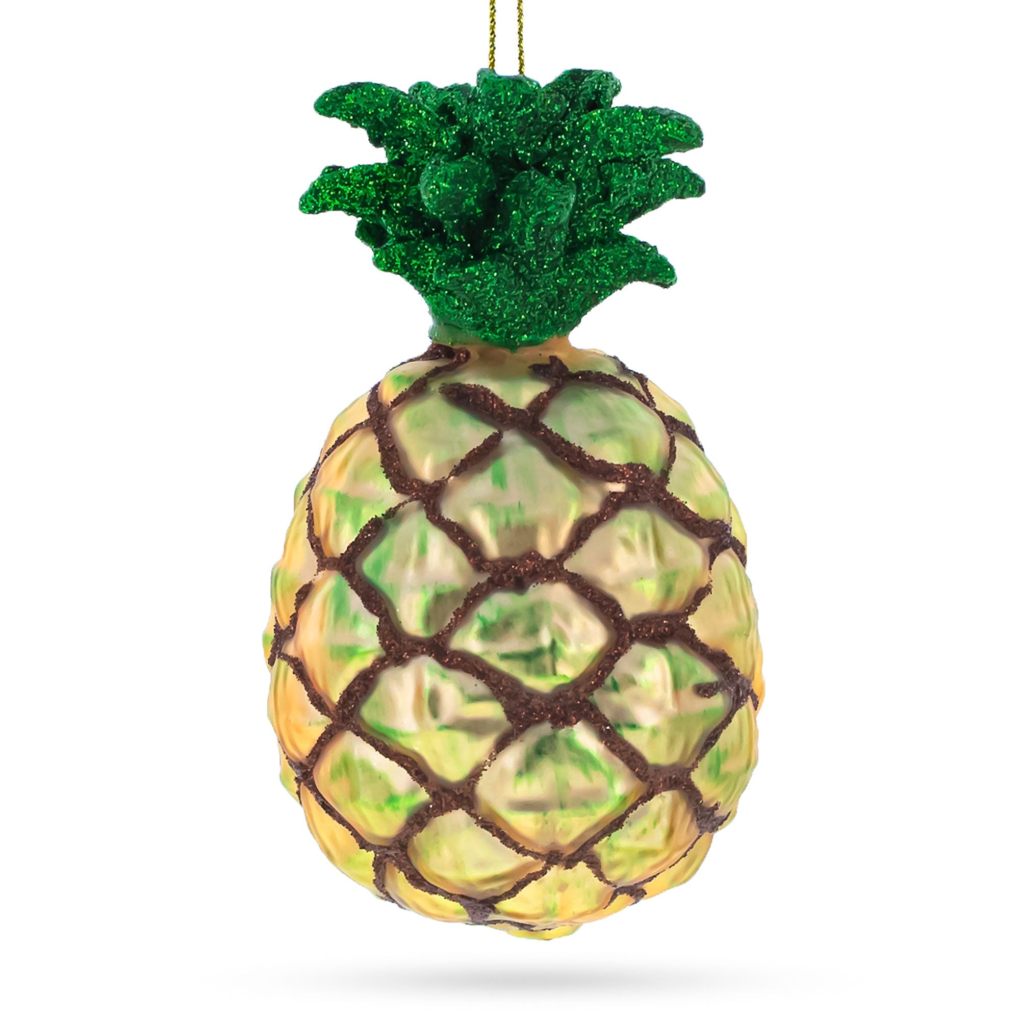 Pineapple Blown Glass Christmas Ornament