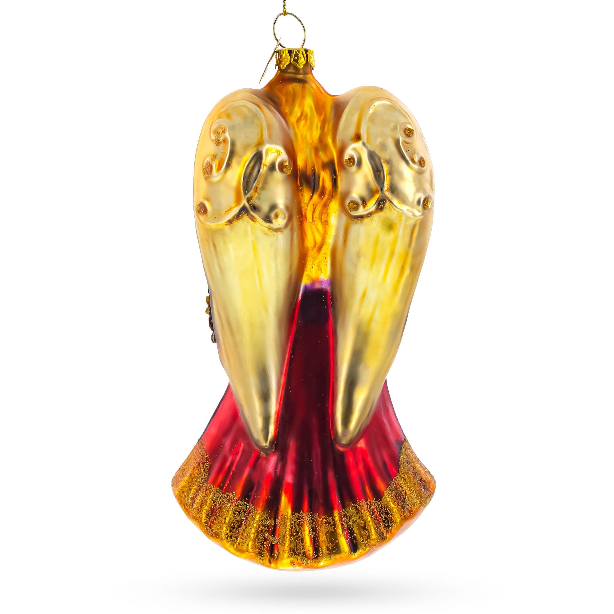 Praying Angel Blown Glass Christmas Ornament