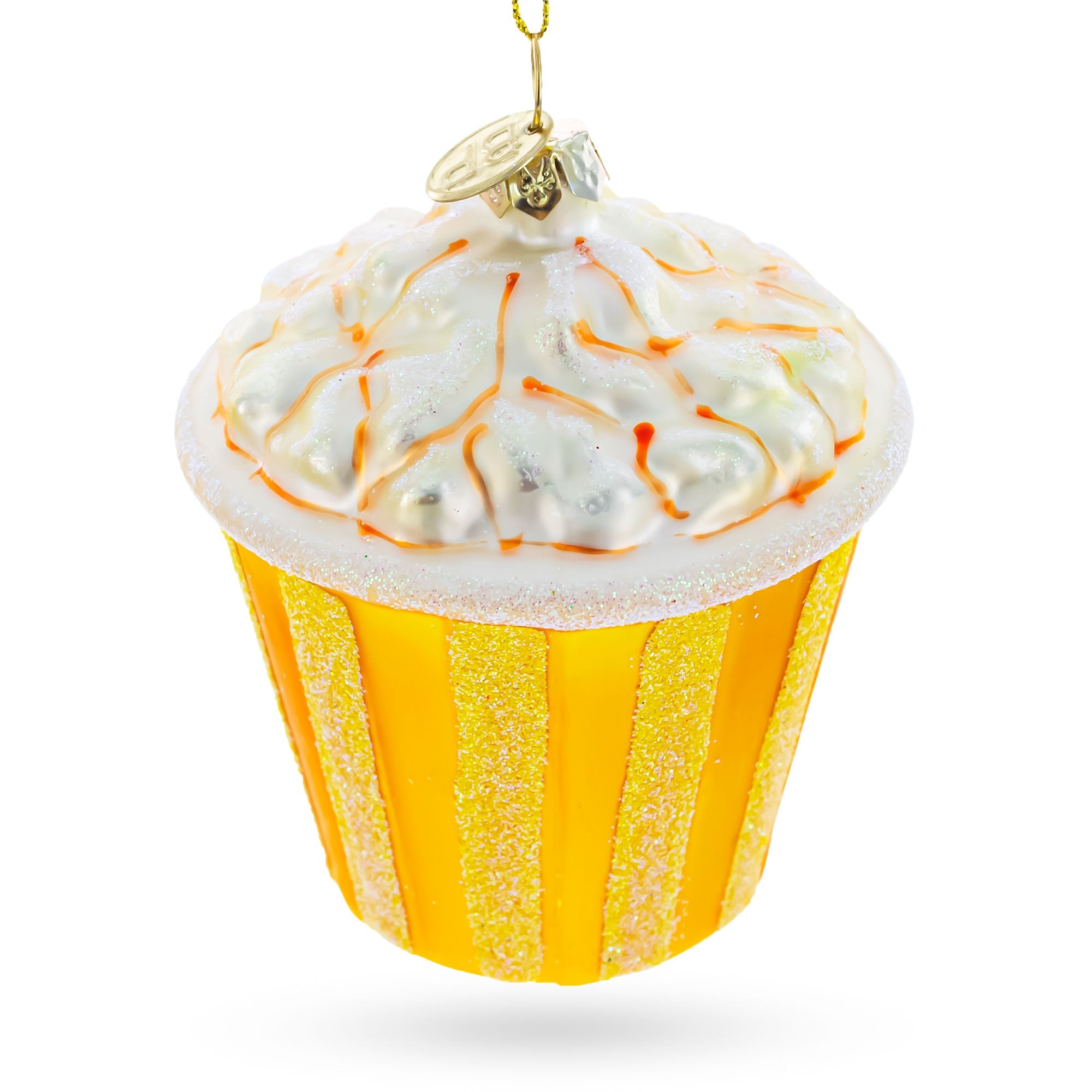 Pop Corn Cup Blown Glass Christmas Ornament