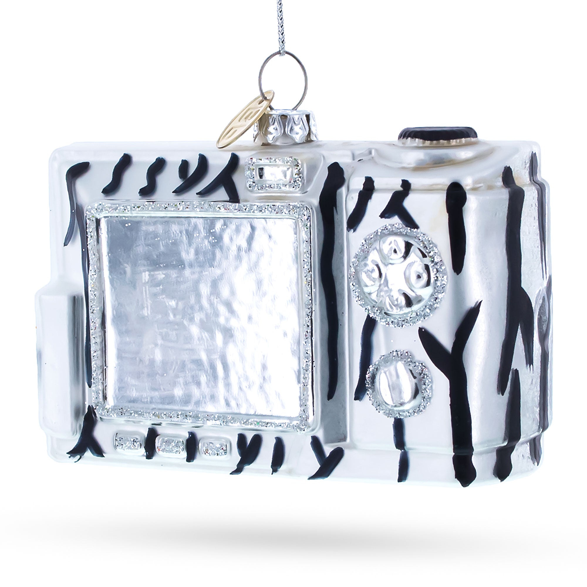 Classic Camera For Photography Enthusiasts - Blown Glass Christmas Ornament