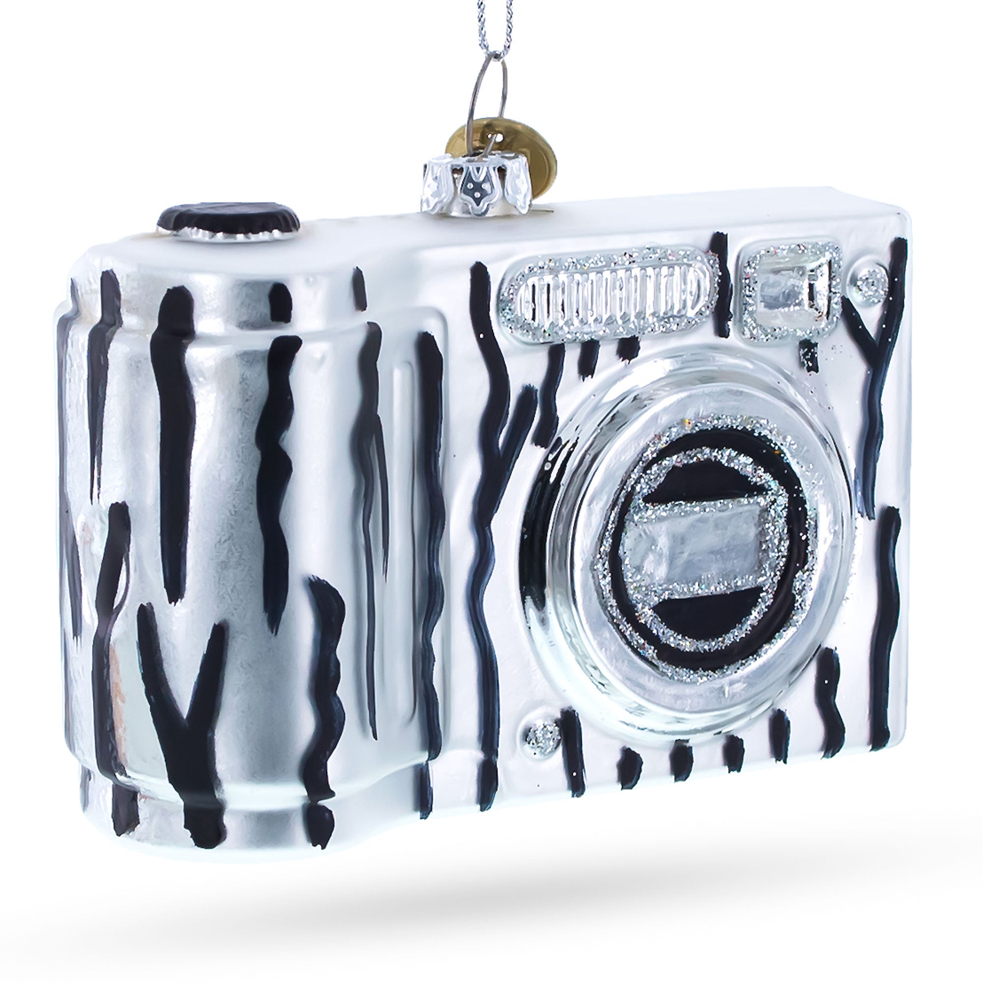 Classic Camera For Photography Enthusiasts - Blown Glass Christmas Ornament