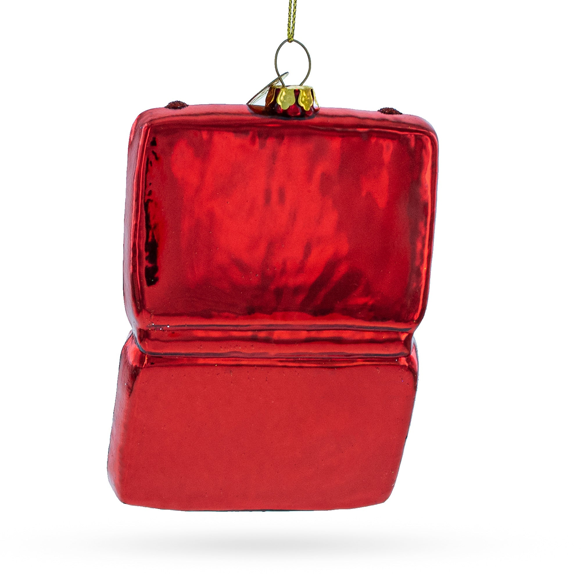 Practical Handyman With Toolbox - Blown Glass Christmas Ornament