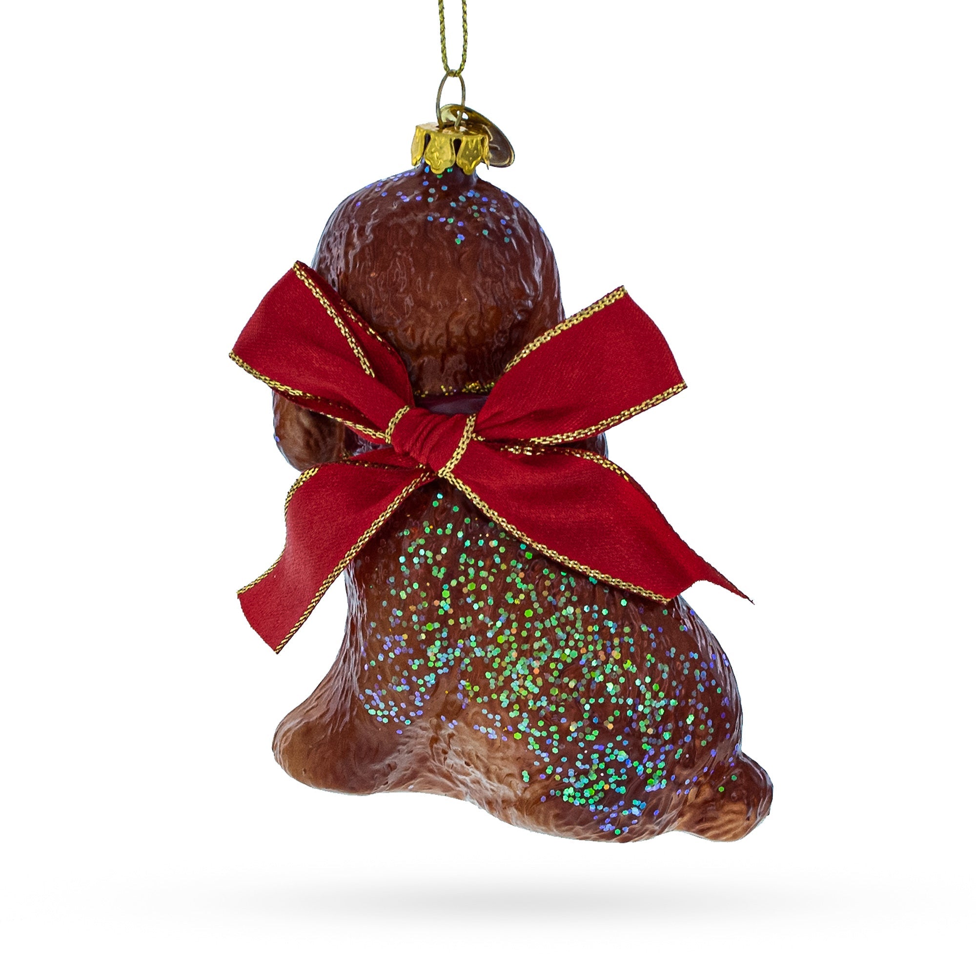 Lovable Spaniel Dog - Blown Glass Christmas Ornament