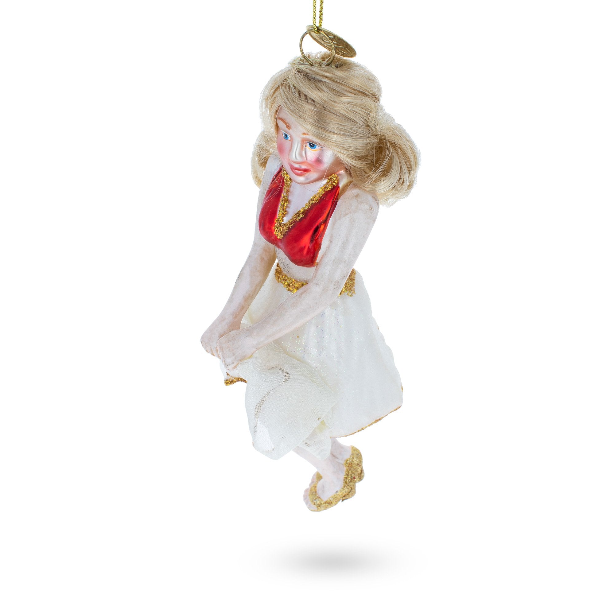 Iconic Marilyn Monroe - Blown Glass Christmas Ornament