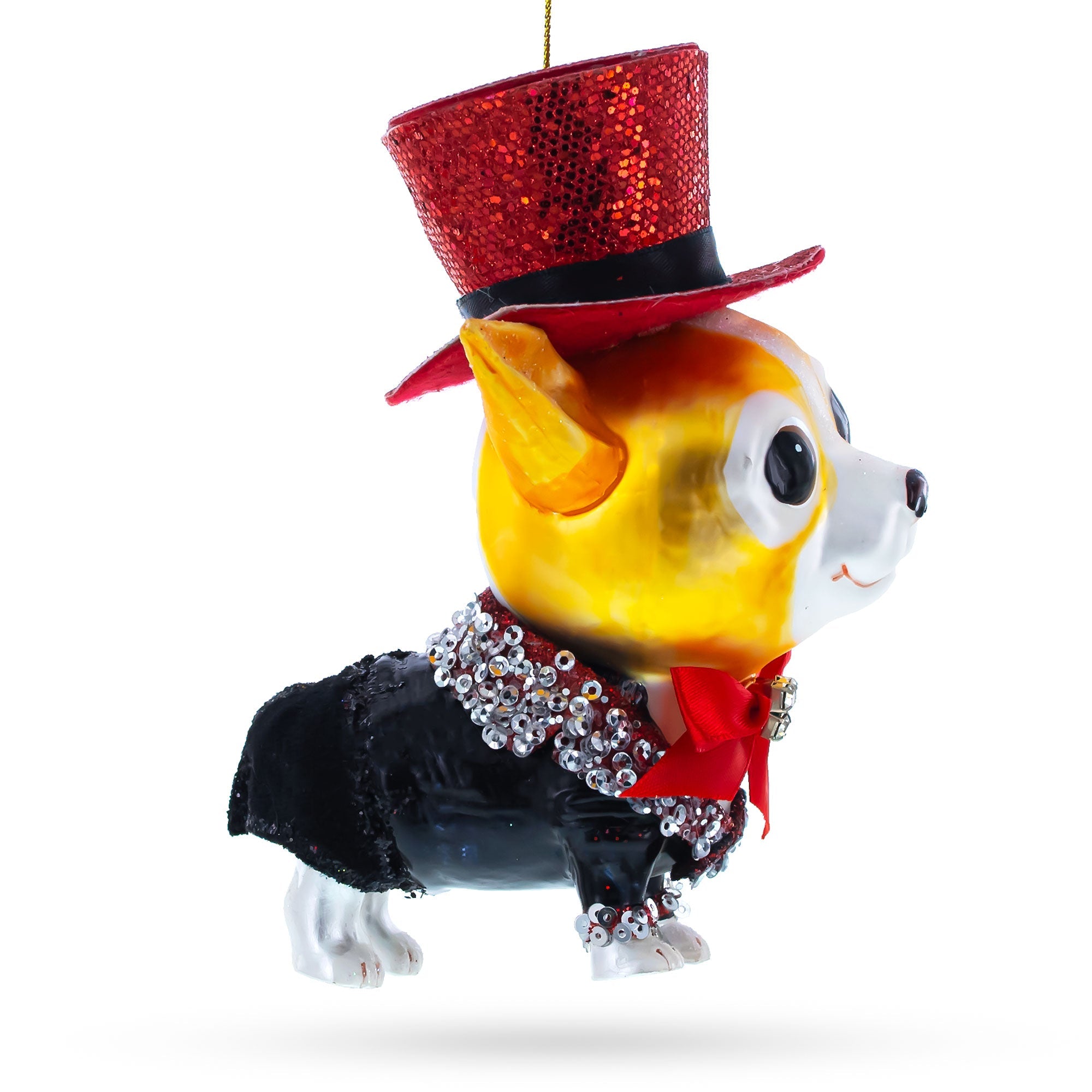 Delightful Chihuahua - Blown Glass Christmas Ornament