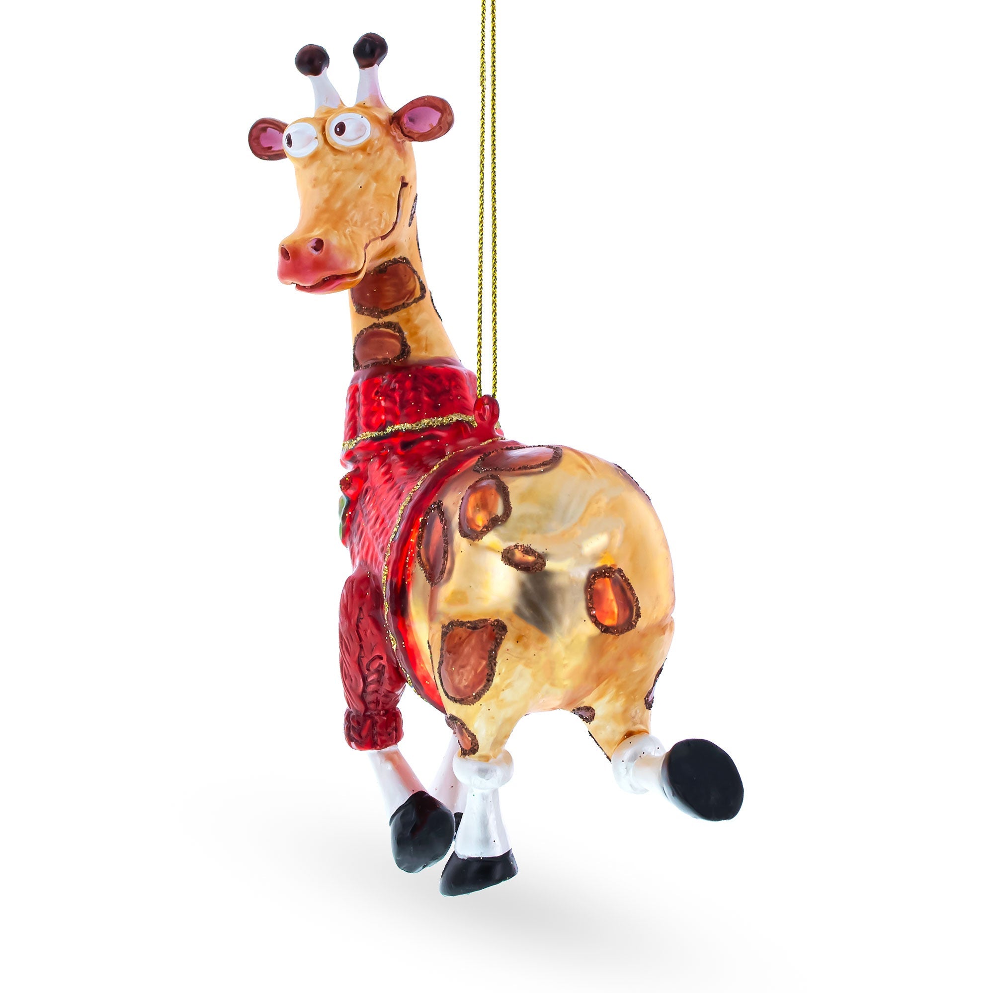 Statuesque Stylish Giraffe - Blown Glass Christmas Ornament