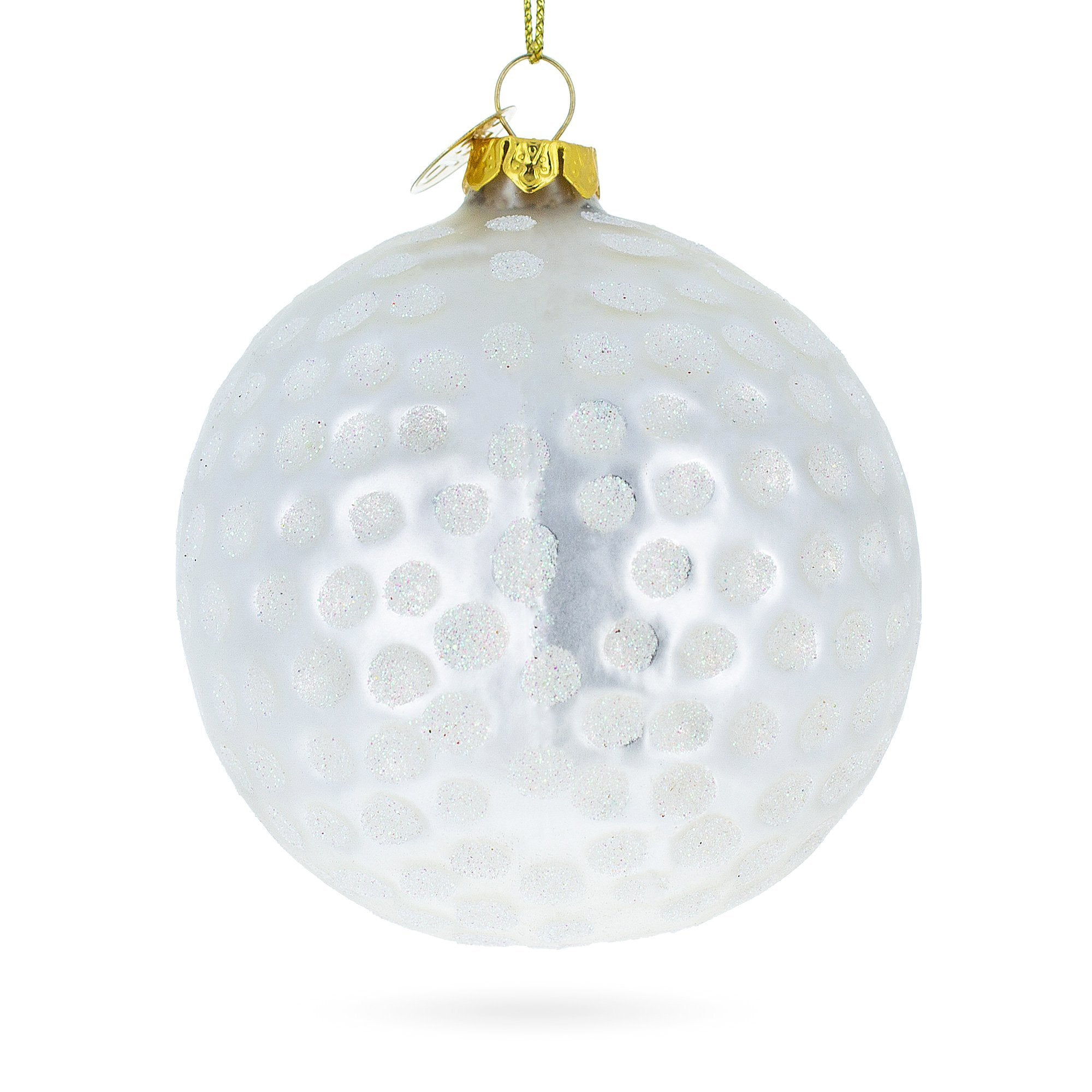 Textured Golf Ball - Blown Glass Christmas Ornament