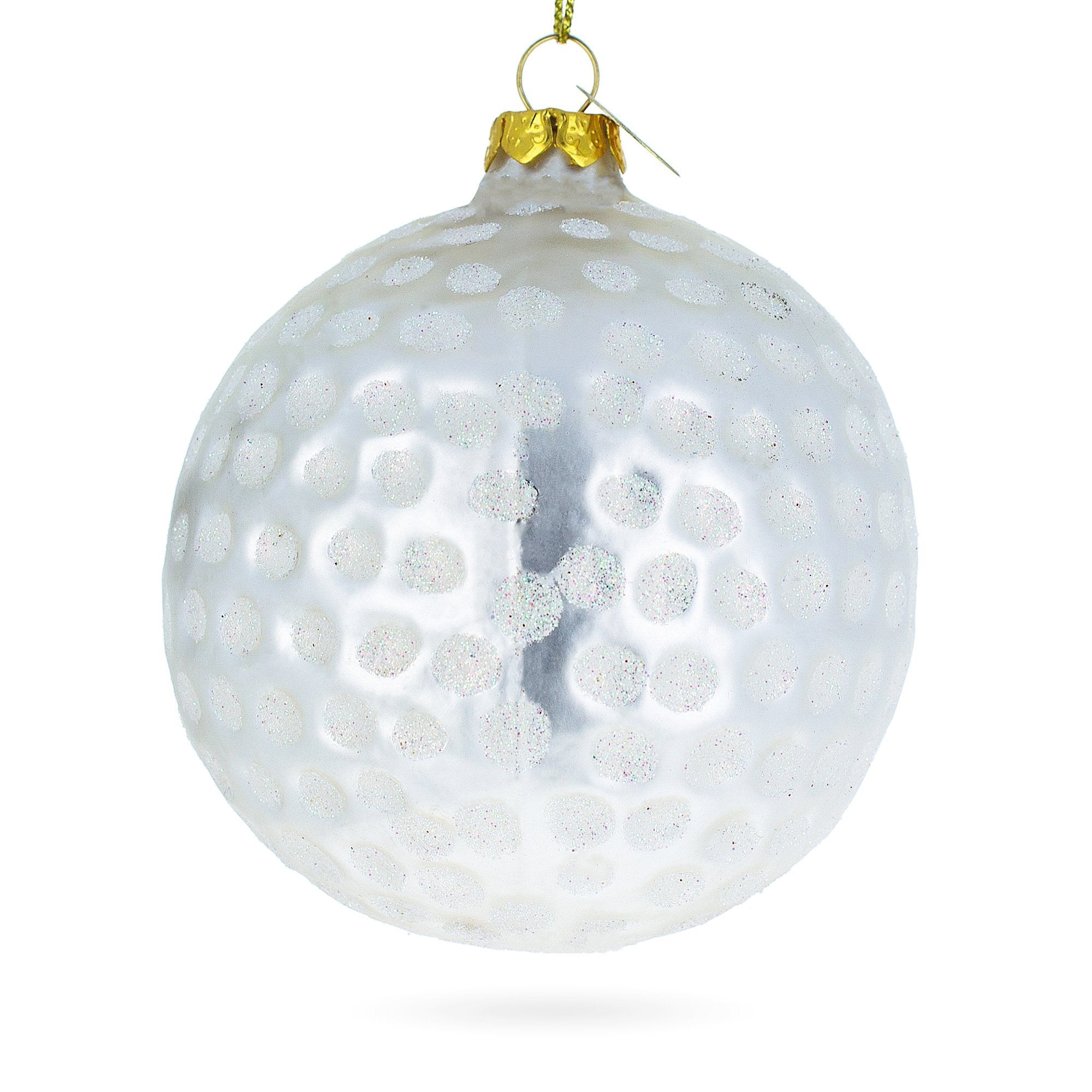 Textured Golf Ball - Blown Glass Christmas Ornament