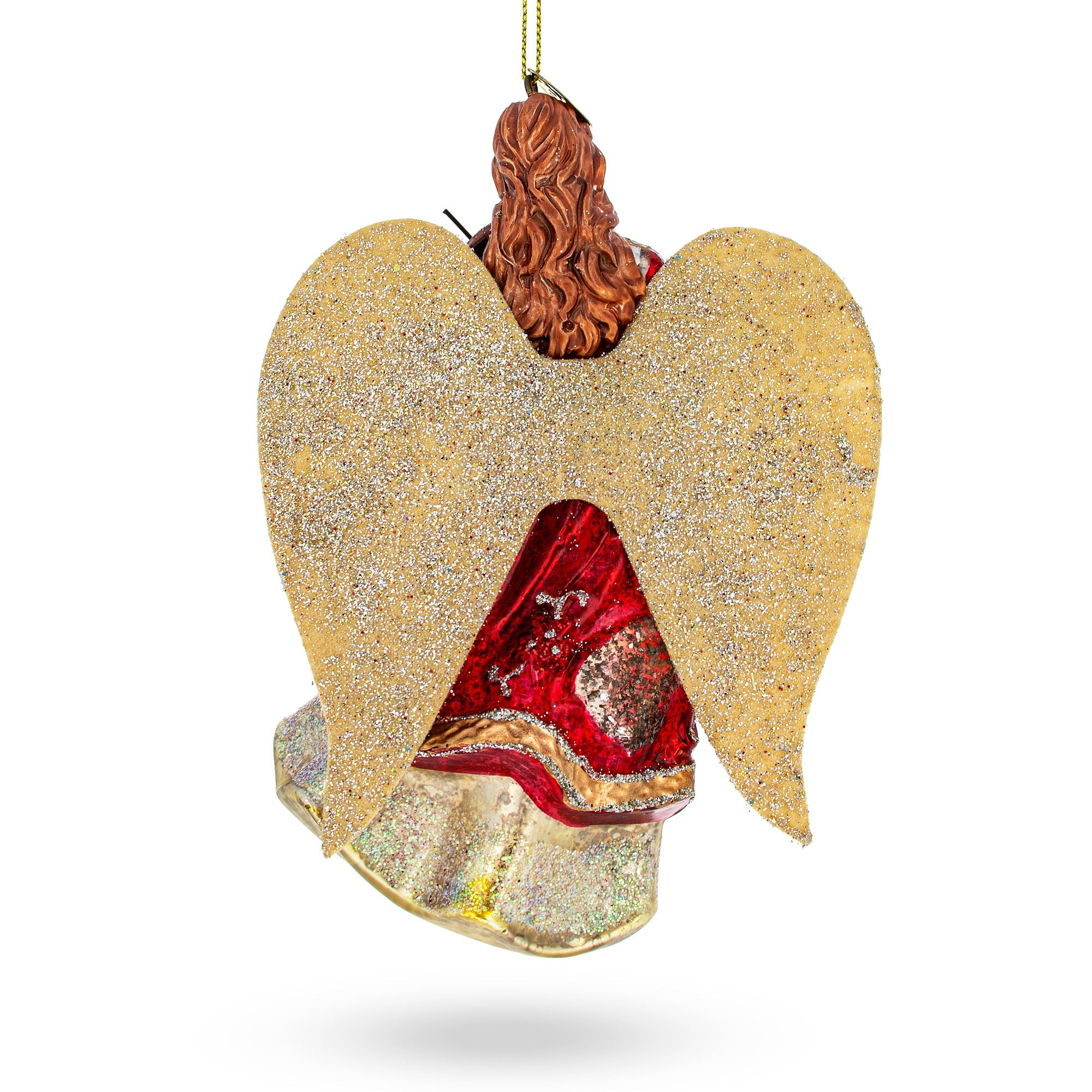 Harmonious Angel Playing Violin - Blown Glass Christmas Ornament